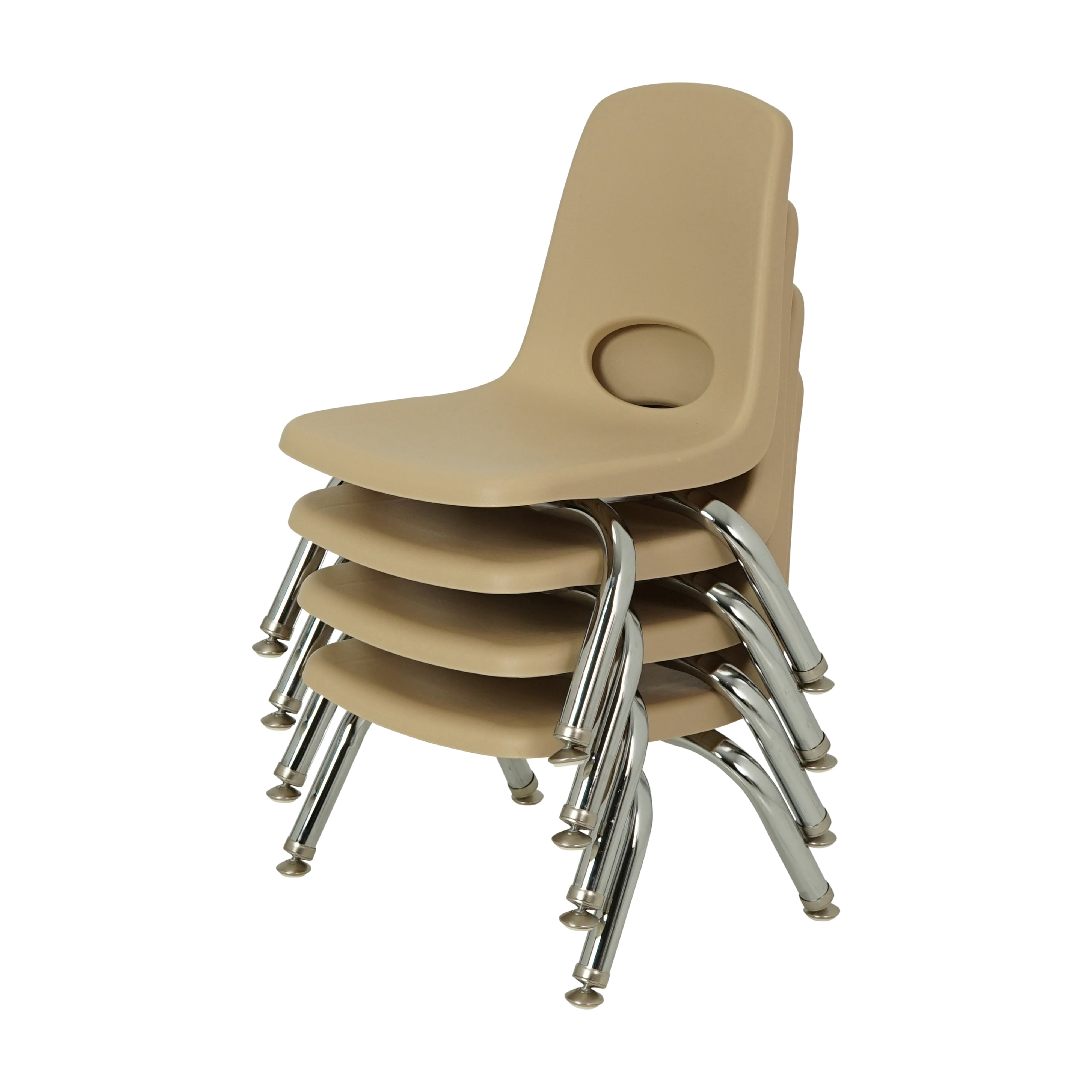 8" Stack Chair with Swivel Glides - Sand