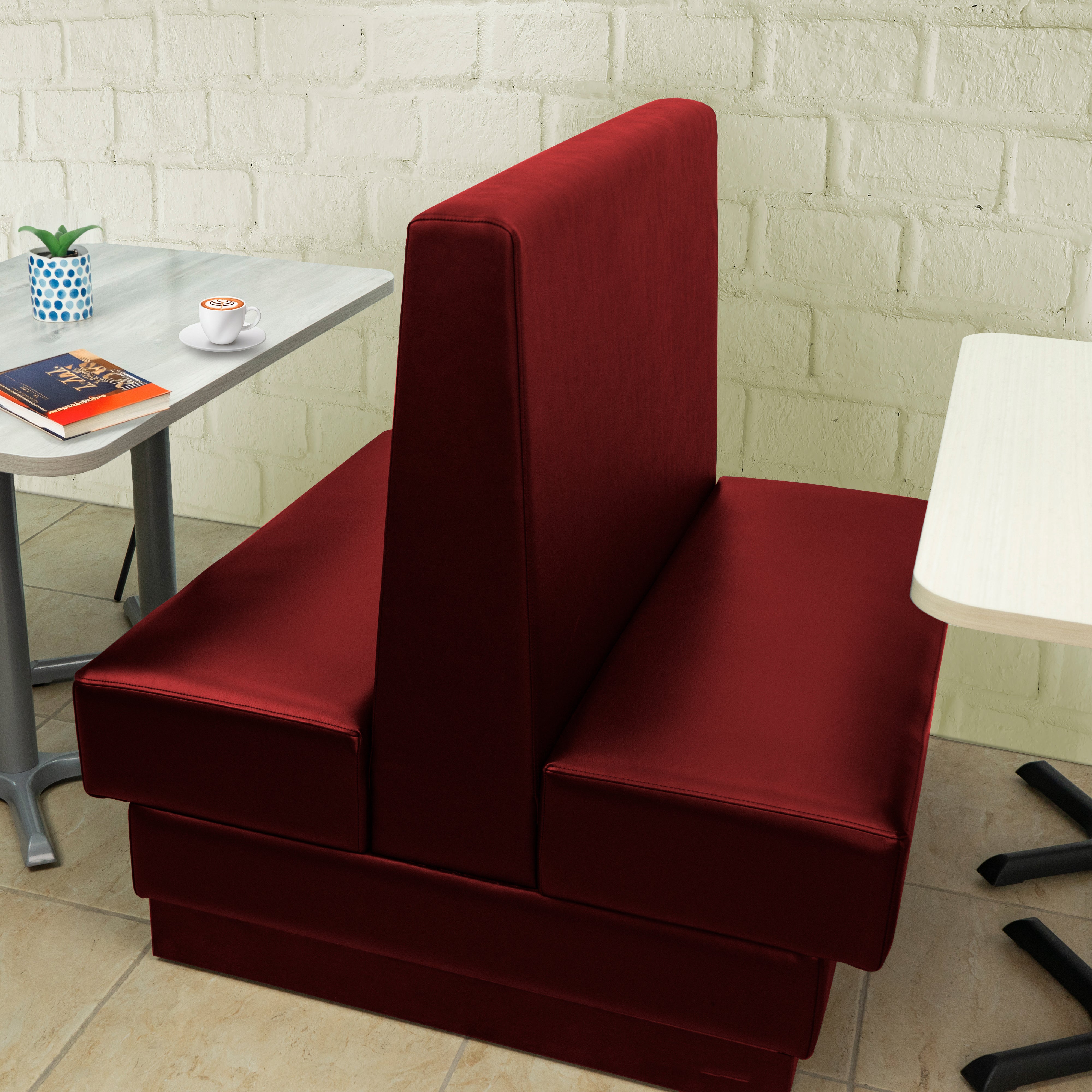 Pro Series Double-Sided Restaurant Booth Seating - Burgundy