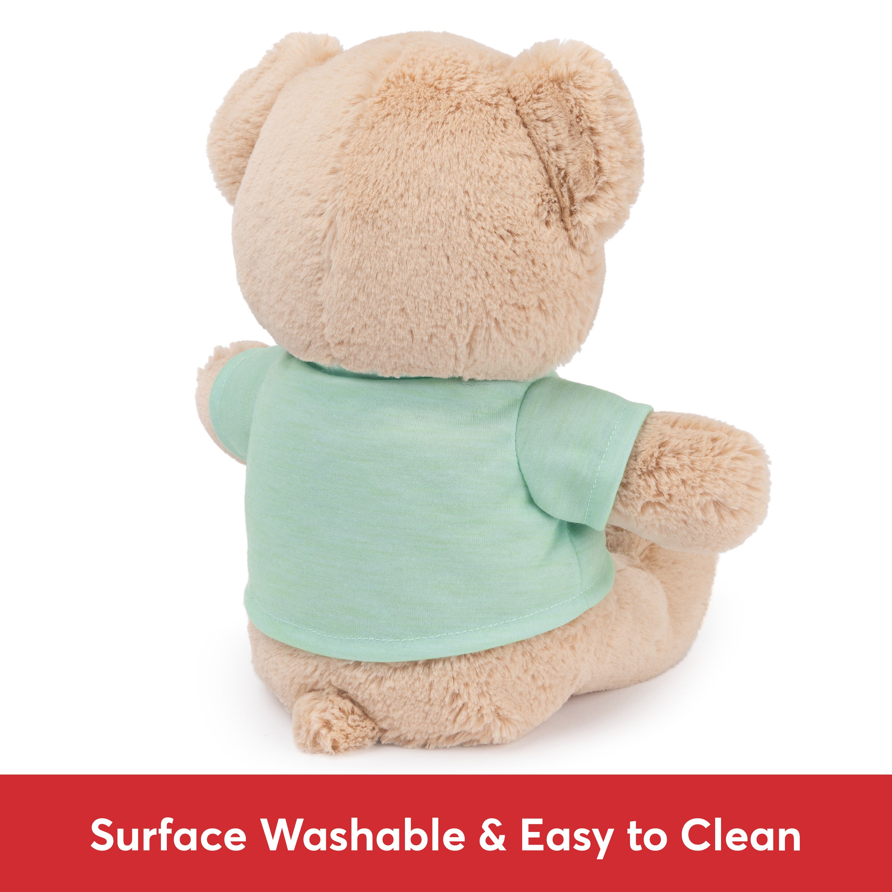 GUND “You Got This” Sustainable Message Bear with Green T-Shirt, Teddy Bear Made from 100% Recycled Materials for Ages 1 and Up, Tan, 12”