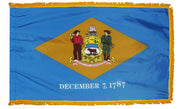 Delaware State Flag 4x6 ft. Nylon with Pole Sleeve and Gold Fringe for Parades, and Indoor Display