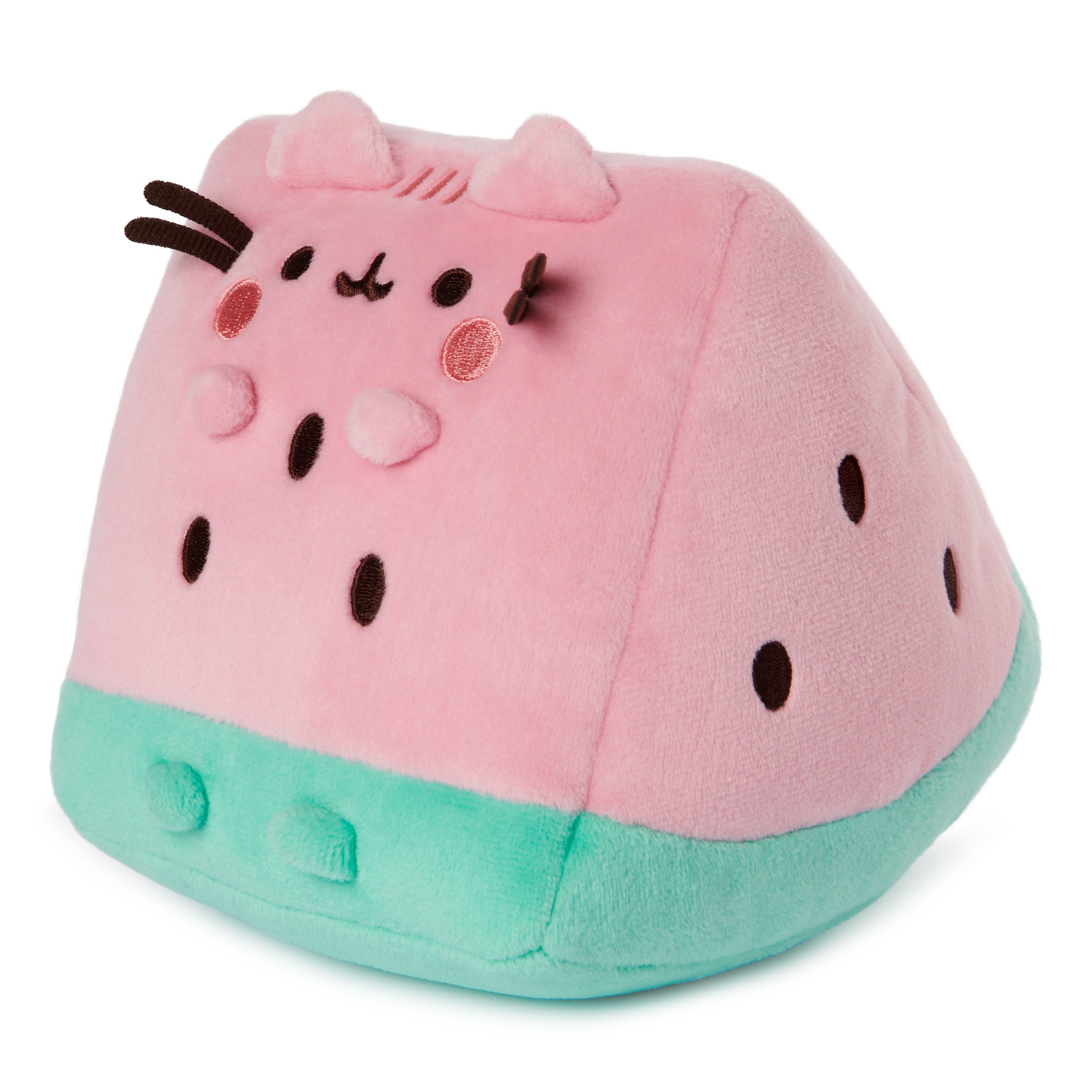 GUND Pusheen Watermelon Plush, Cat Stuffed Animal for Ages 8 and Up, Pink/Green, 6”