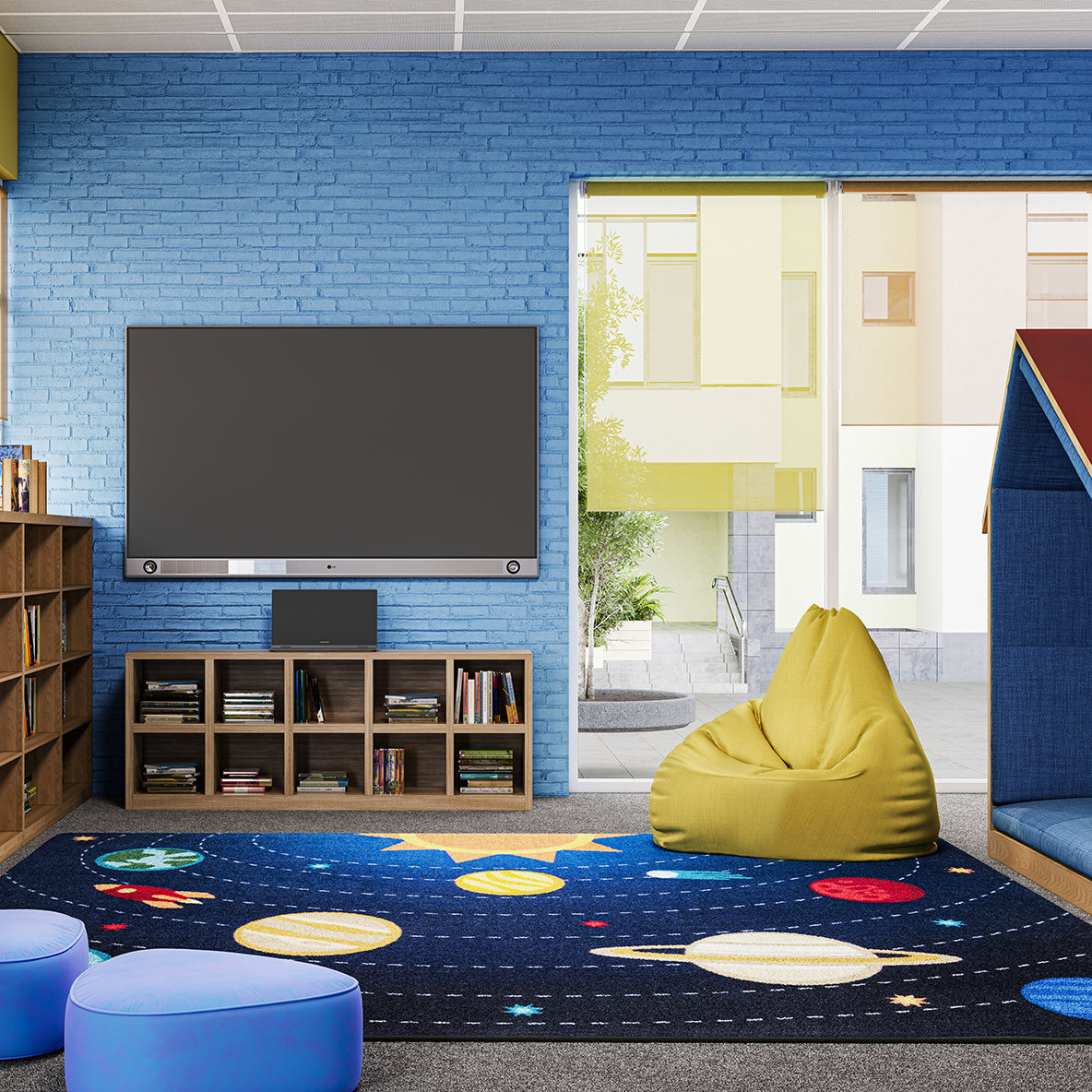 Out of this World 5'4" x 7'8" area rug in color Multi