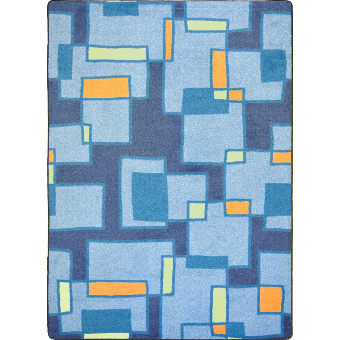 Outside the Box 3'10" x 5'4" area rug in color Cool Blue