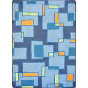 Outside the Box 3'10" x 5'4" area rug in color Cool Blue