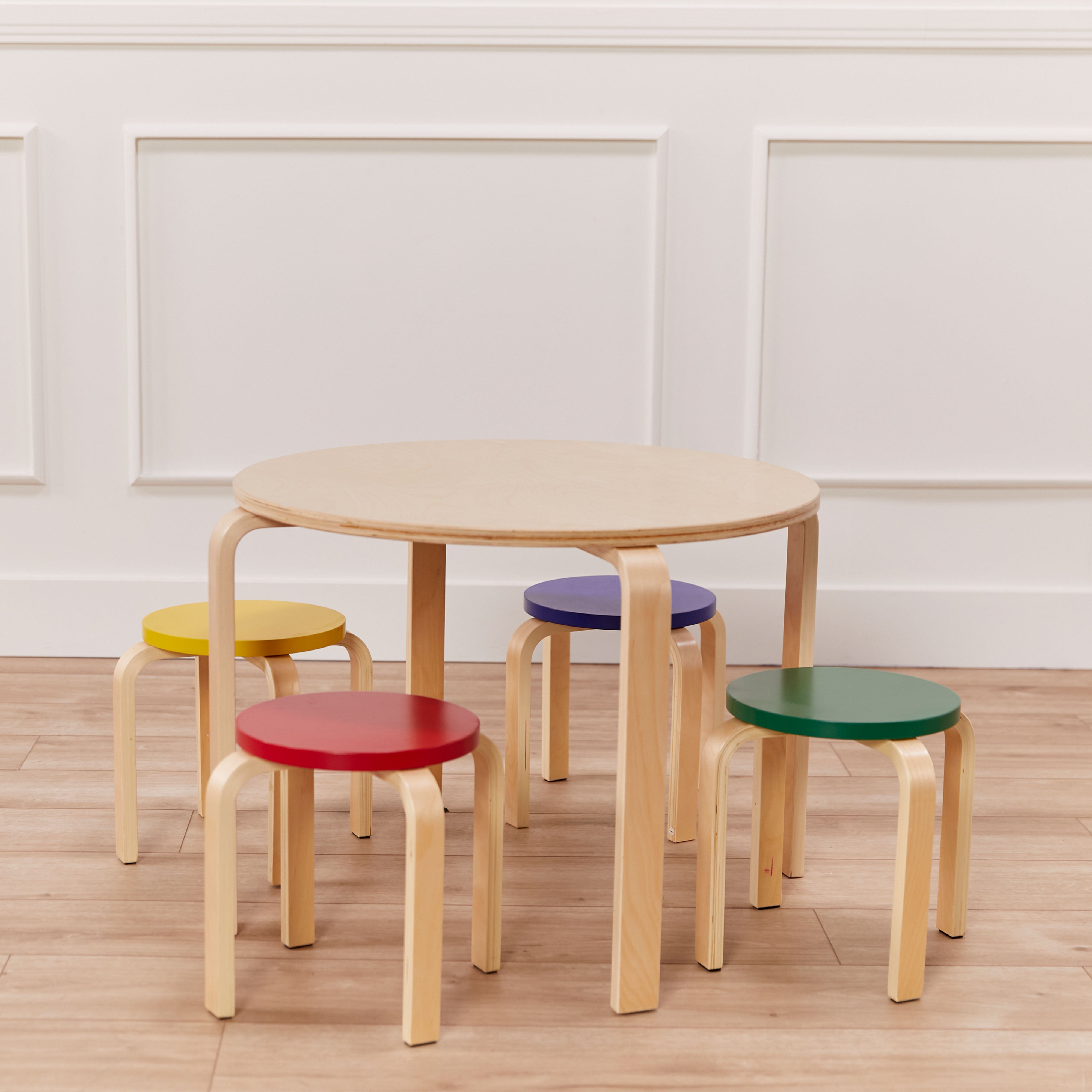 Bentwood Table and Stools Set - Assorted