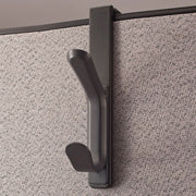 Cubicle Double Coat Hook, 2/PK
