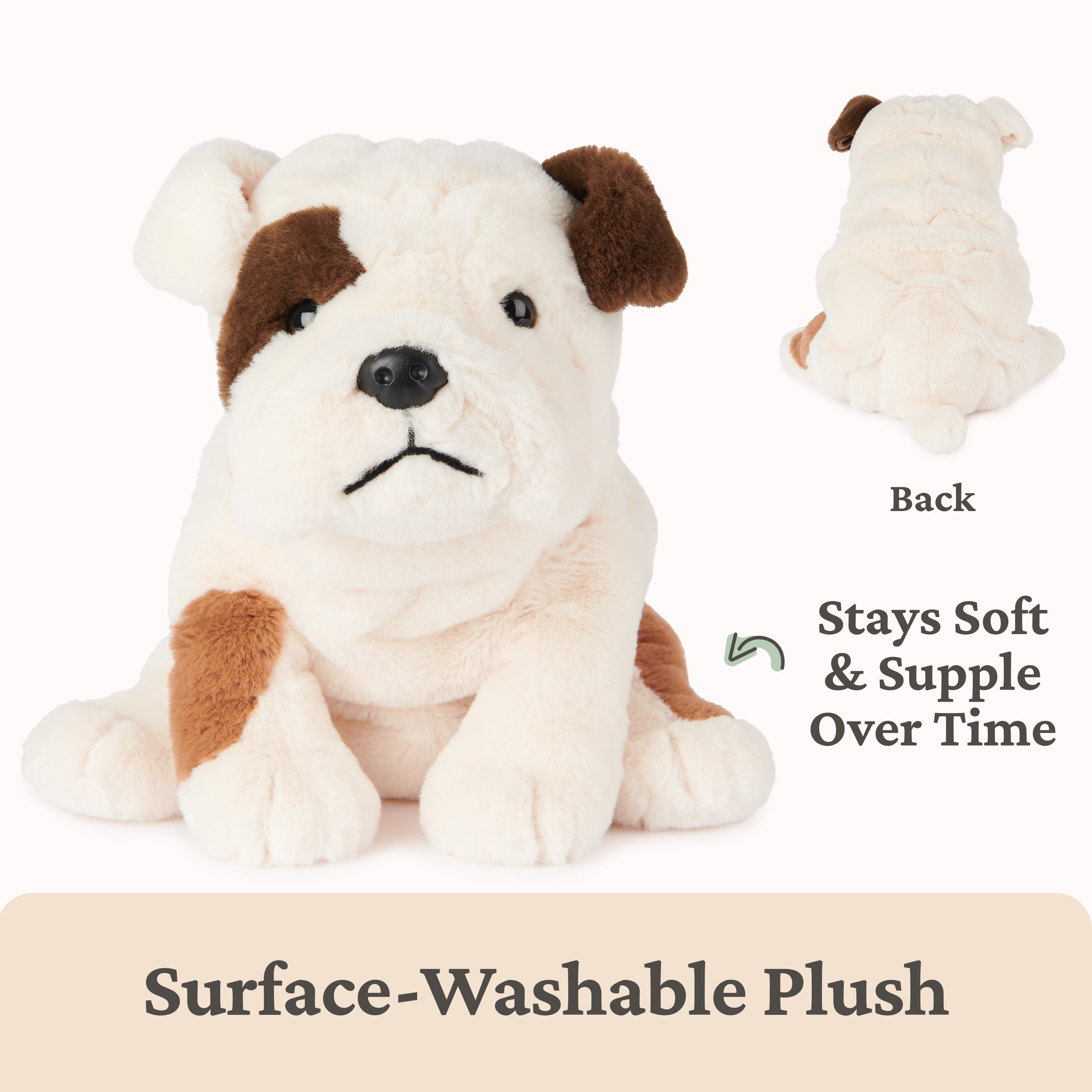 GUND Toast Bulldog Puppy Plush, Stuffed Animal Dog for Ages 1 and Up, 10”, Brown/White