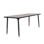 Adapte 30" x 72" Rectangle Activity Table with Adjustable Tapered Legs - Gray/Black