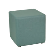 Pro Series Upholstered Square Ottoman 18" Height - Sky Blue Crosshatch