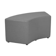 Pro Series Upholstered S Curve Ottoman 18" Height - Slate Gray Crosshatch