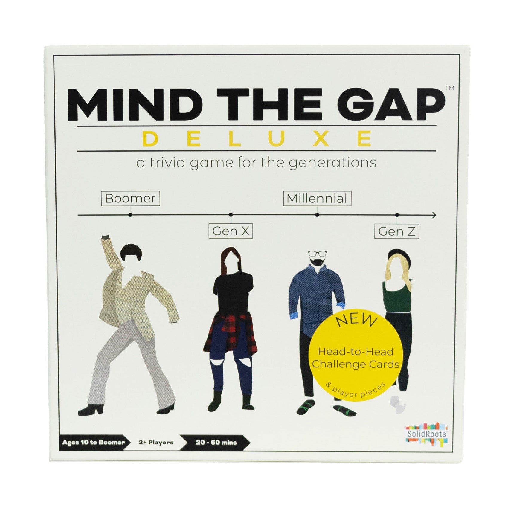 Spin Master Games, Mind the Gap Deluxe Trivia Game, A Board Game for All Generations, Play on Thanksgiving, Friendsgiving, Birthdays & Family Nights, 2-12 Players, for Ages 10 & Up