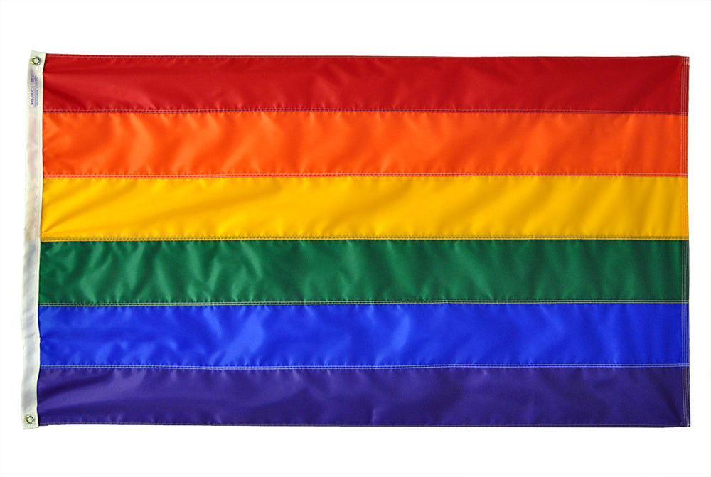 Rainbow Flag 5x8 ft. Nylon Dyed Design