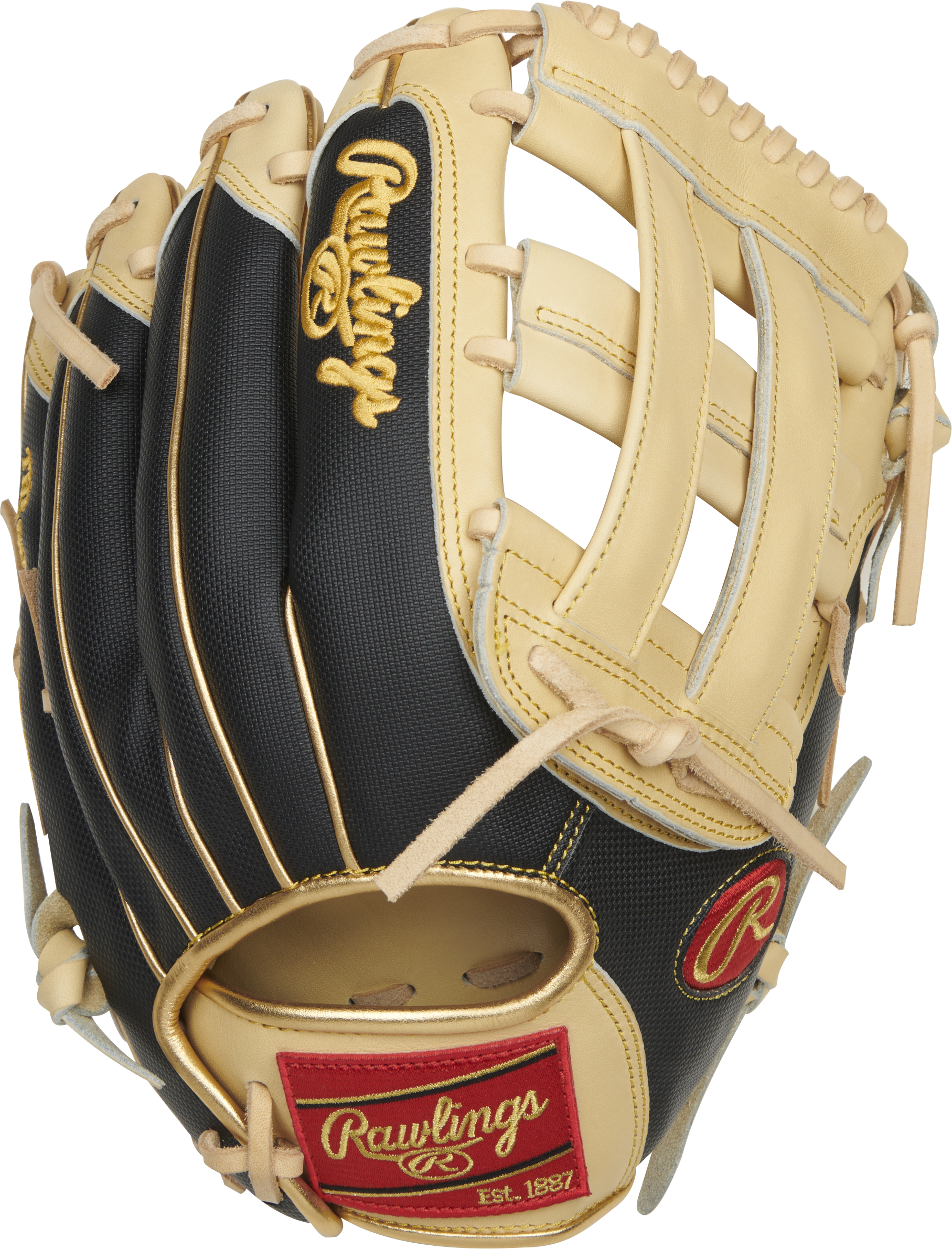 Rawlings Heart Of The Hide With Contour Technology 12.5-Inch Baseball Glove - Right Hand Thrower - Camel/Black Speedshell