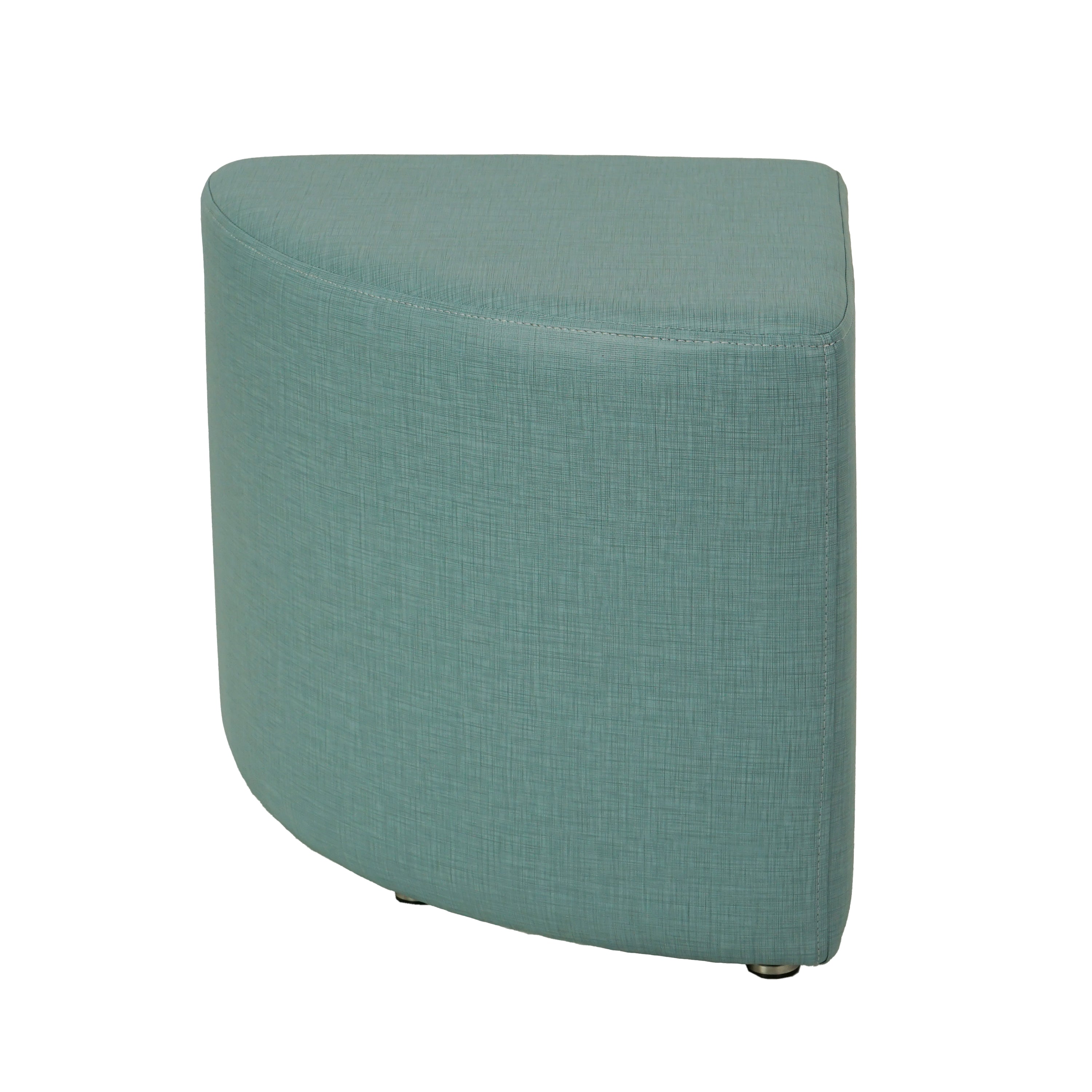 Pro Series Upholstered Pie Ottoman 18" Height - Sky Blue Crosshatch