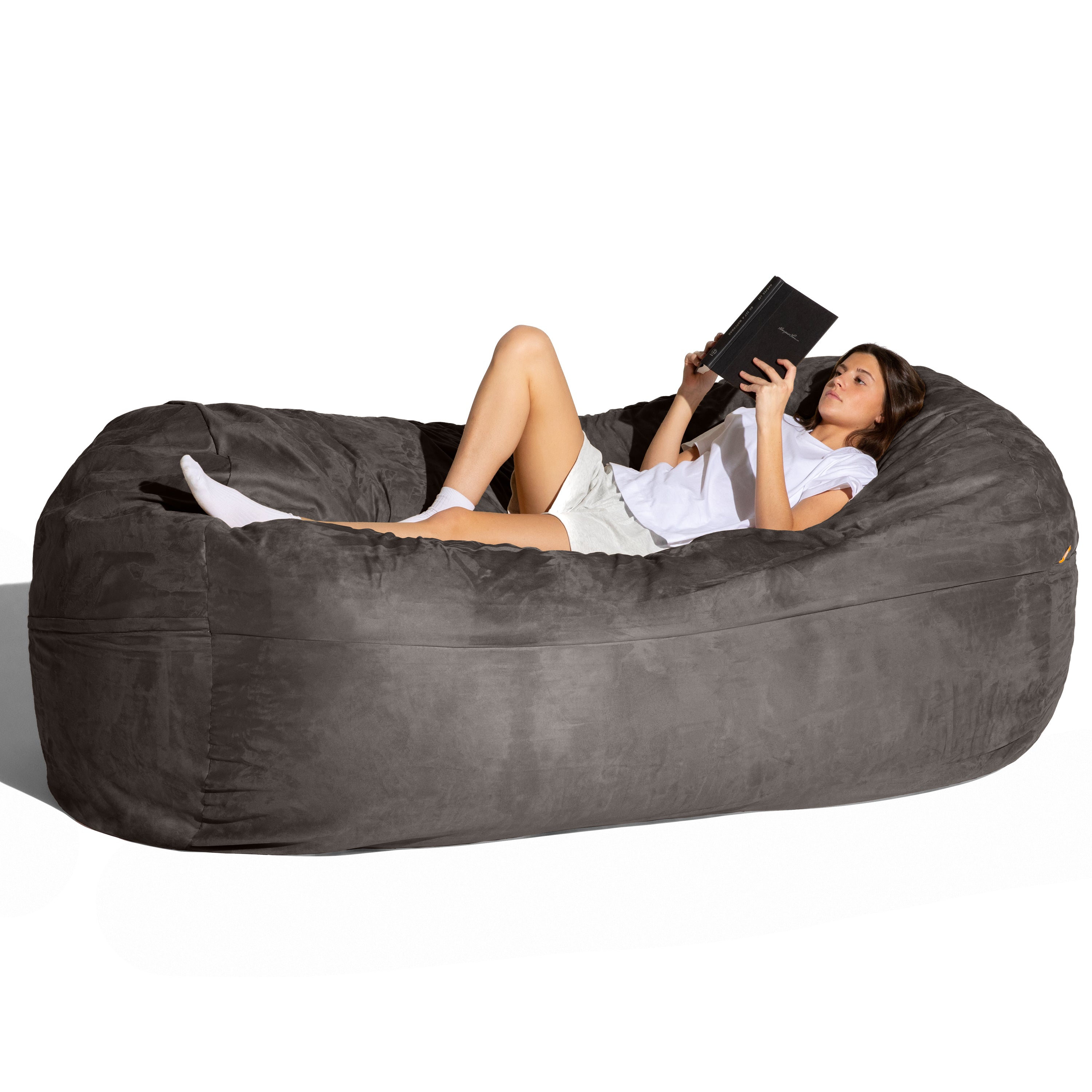 Jaxx 7 Foot Giant Bean Bag Sofa, Charcoal