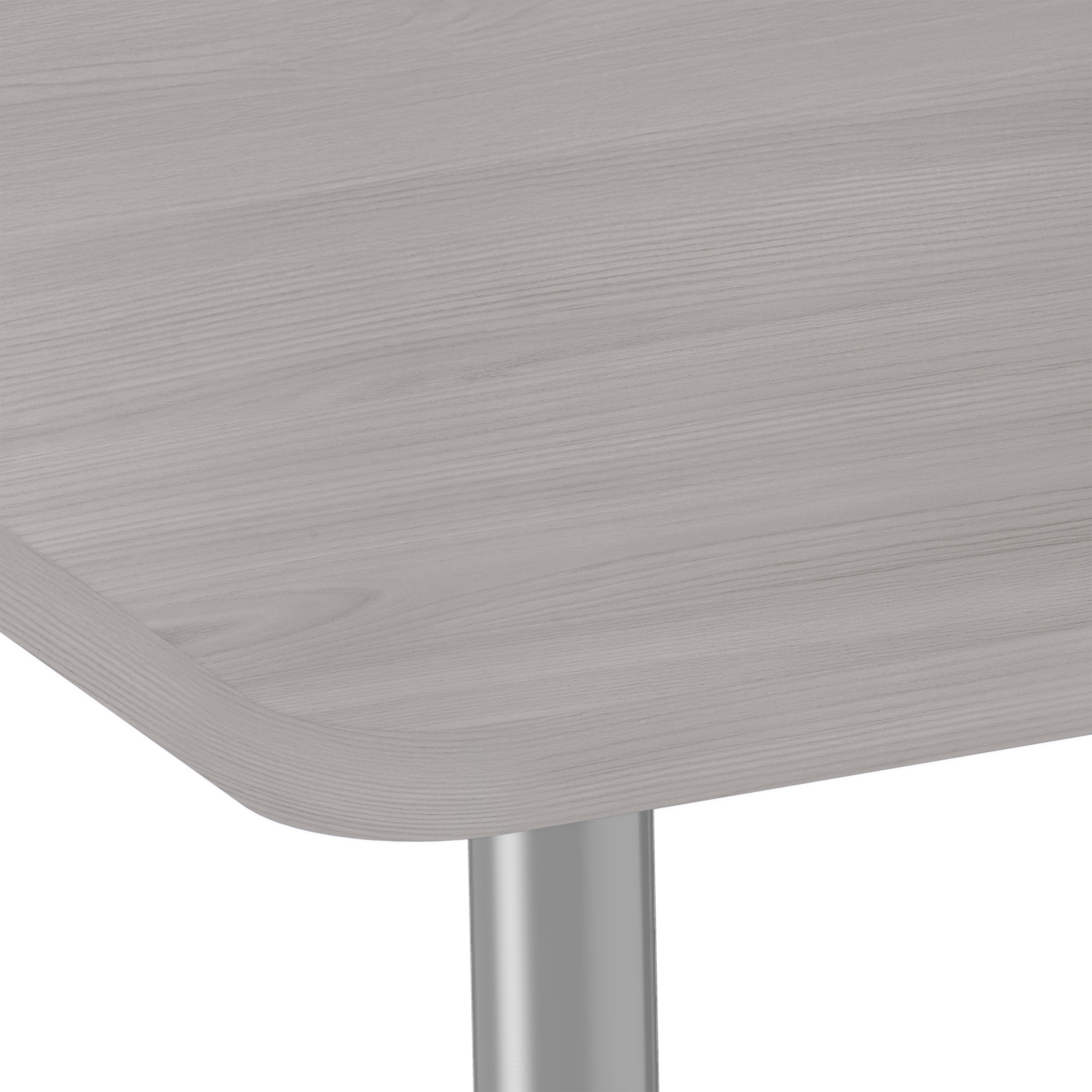 Adapte 25" x 37" Bowtie Woodgrain Activity Table with Adjustable Tapered Legs - Light Gray Wood/Silver