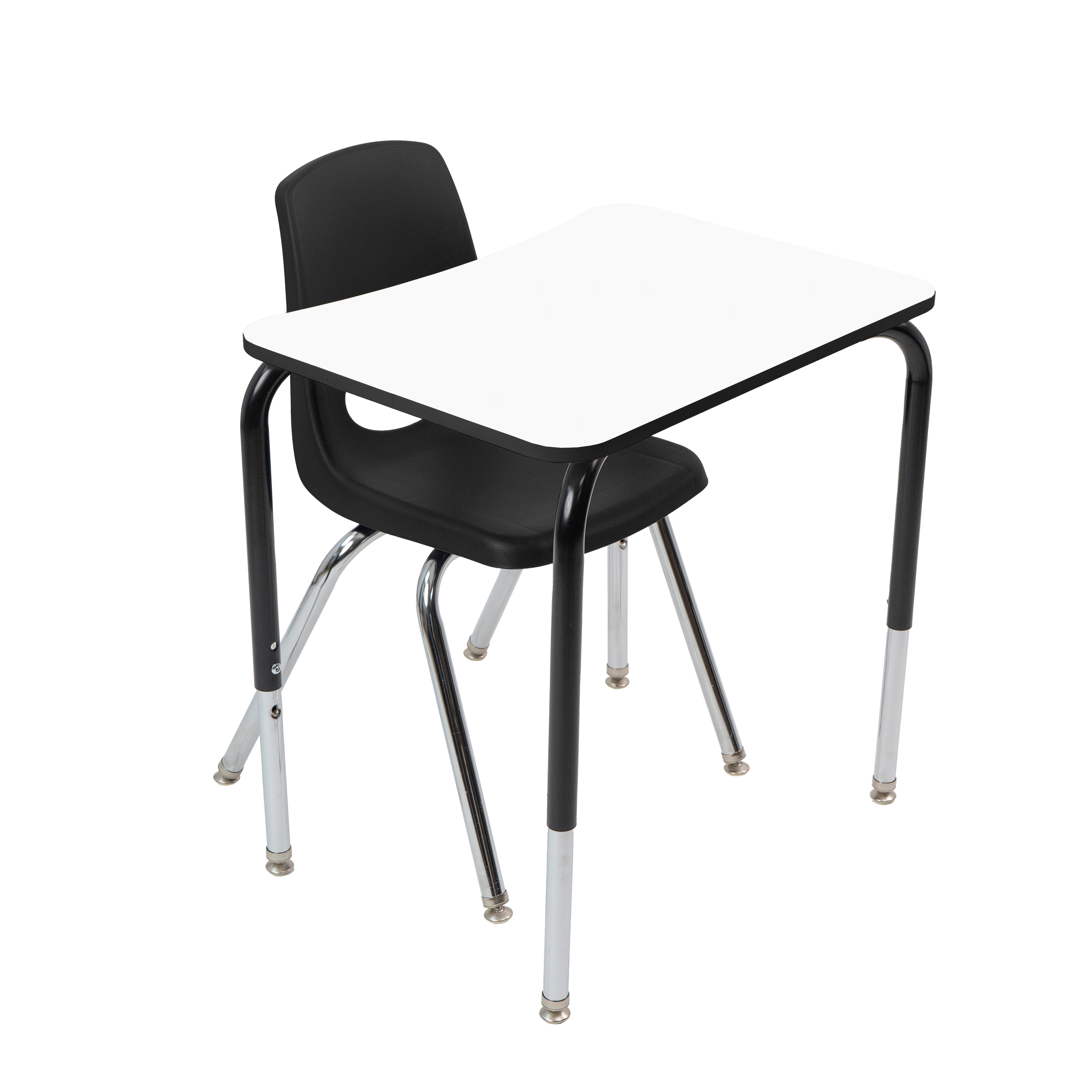 18" x 24" Belly Curve Open Front Desk, 2-pack - Whiteboard/Black