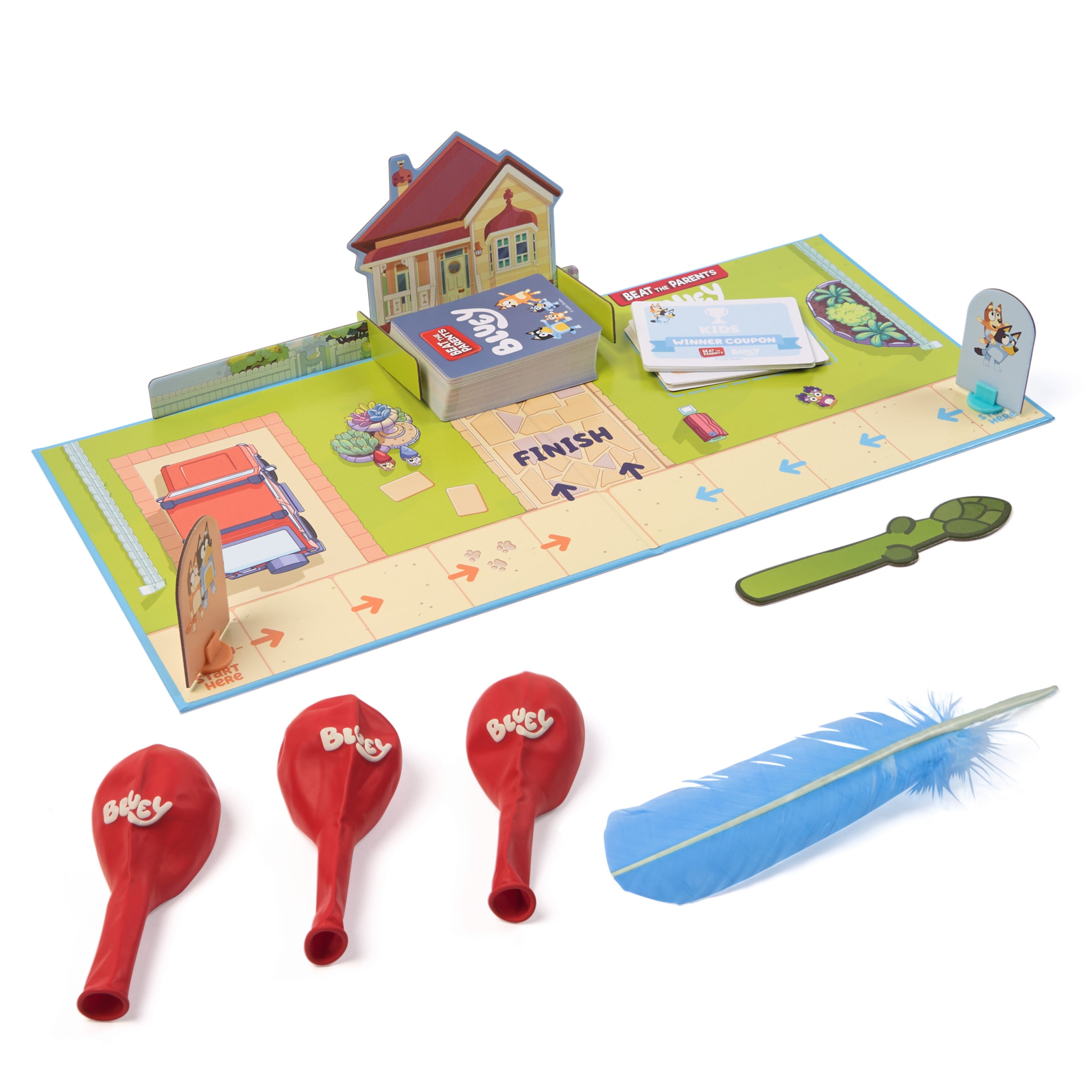 Spin Master Games, Bluey Beat the Parents, Head-to-Head Trivia & Fun Family Game Night Challenges, Easy Play, Bluey Toys, Kids & Family, 2-6 Players, for Ages 5 & Up