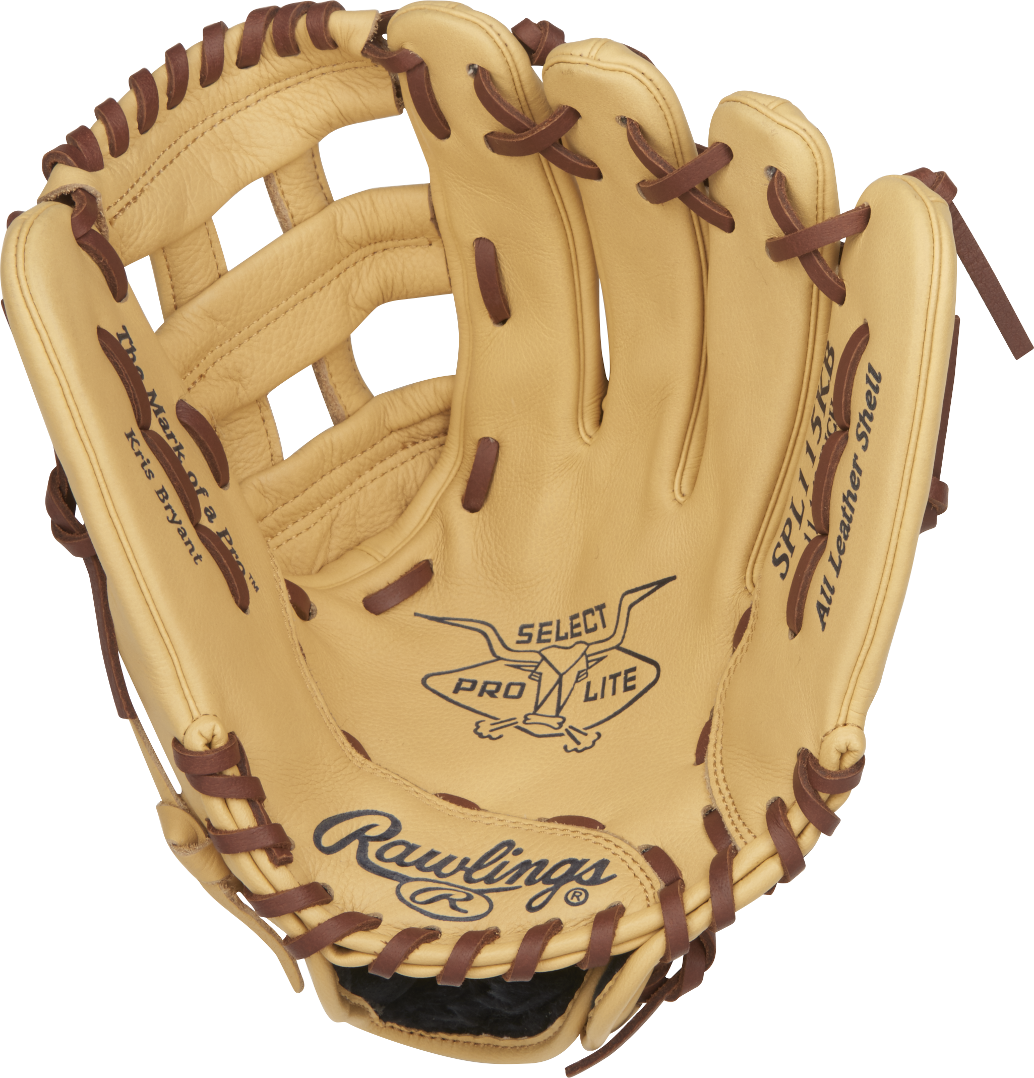 Rawlings Select Pro Lite Series Kris Bryant Youth 12-Inch Baseball Glove  - Right Hand Thrower - Camel