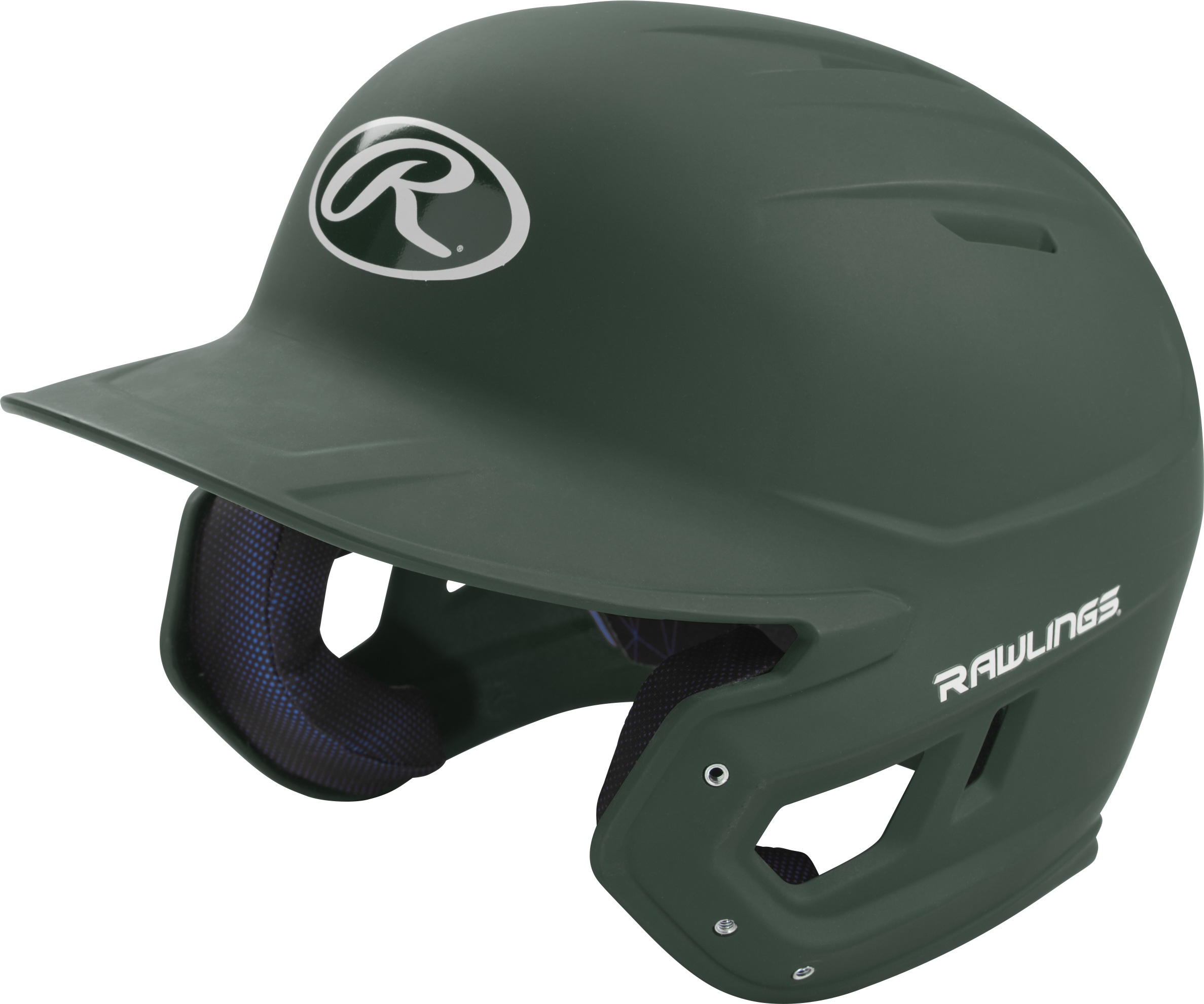 Rawlings Mach Matte Senior Baseball Helmet - Dark Green