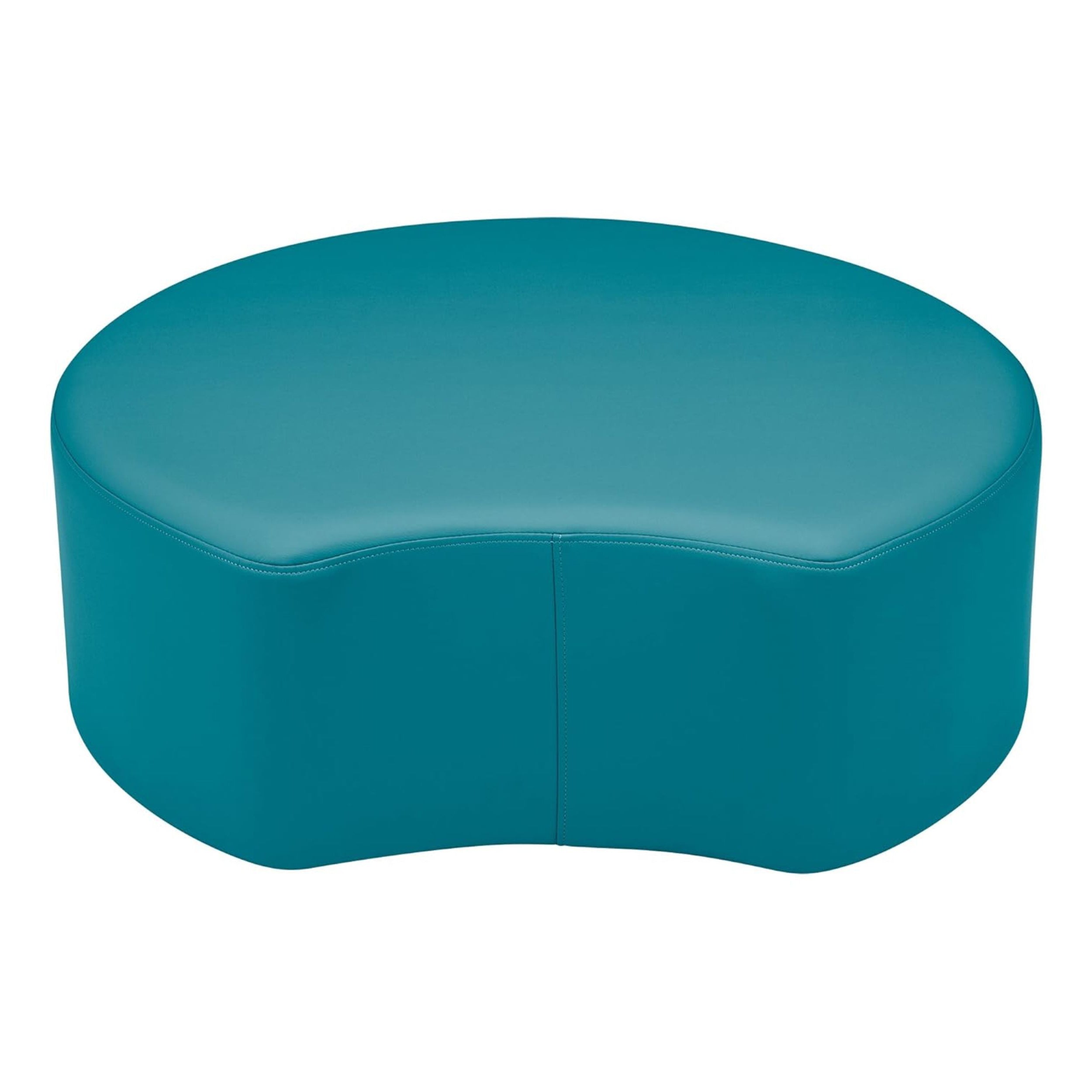 Pro Series Upholstered Crescent Ottoman 12" Height - Teal