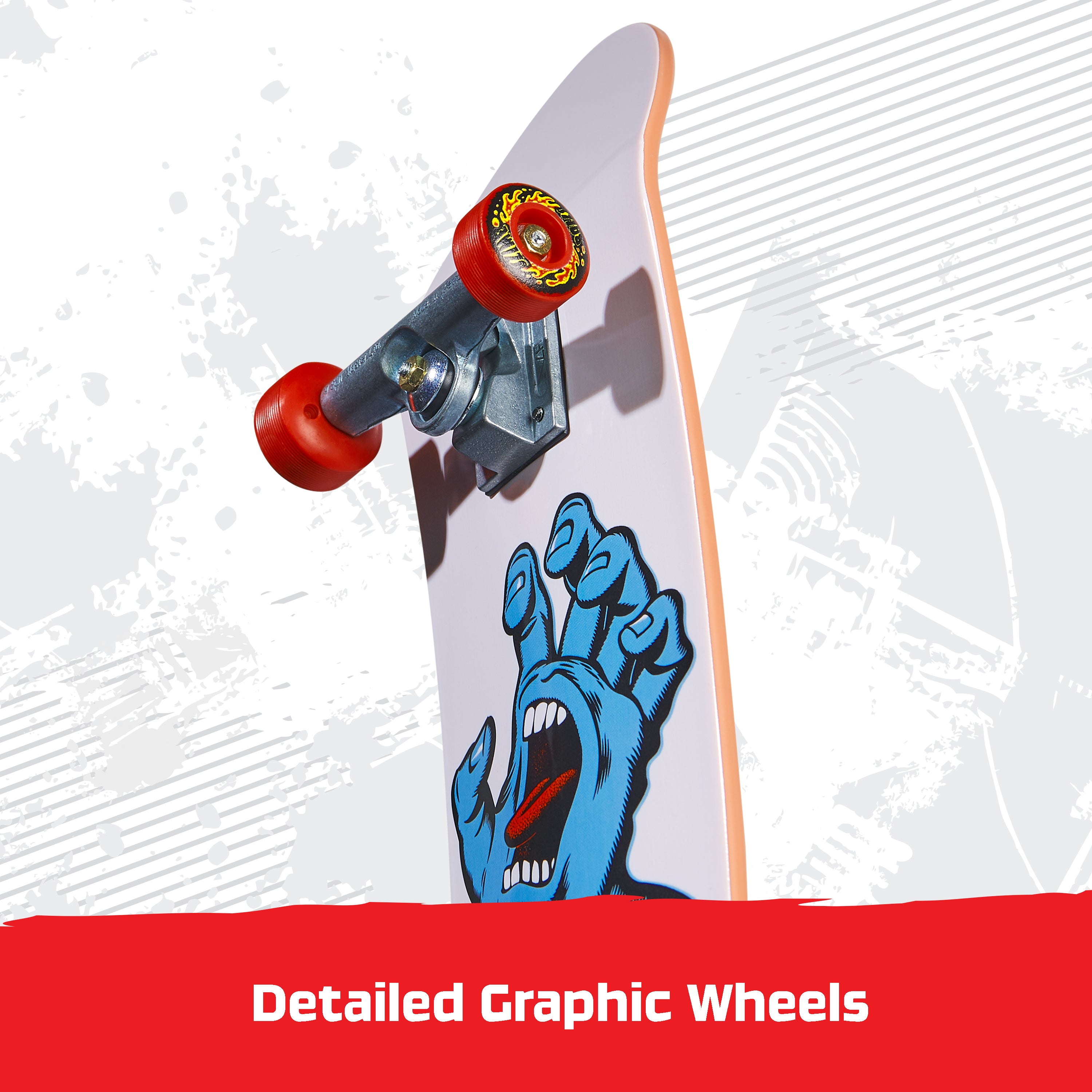 Tech Deck, Santa Cruz Handboard; Authentic Mini Skateboards, Kids Toys for Boys & Girls, Ages 6 and up Hands Use Only