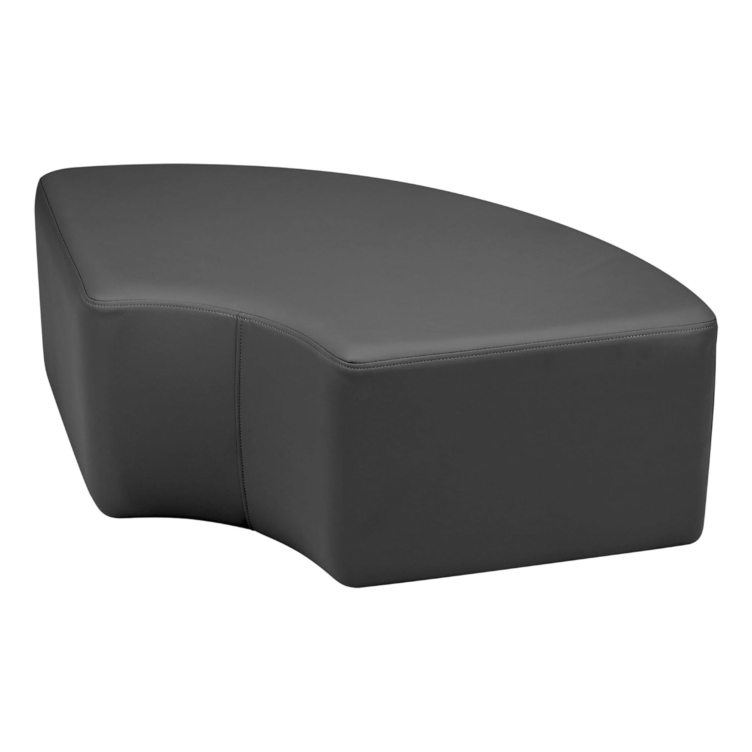Pro Series Upholstered Quarter Circle Ottoman 12" Height - Black