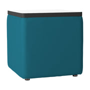 Pro Series Upholstered 18" x 18" Square Dry-Erase Ottoman Table 18" Height - Teal/Whiteboard