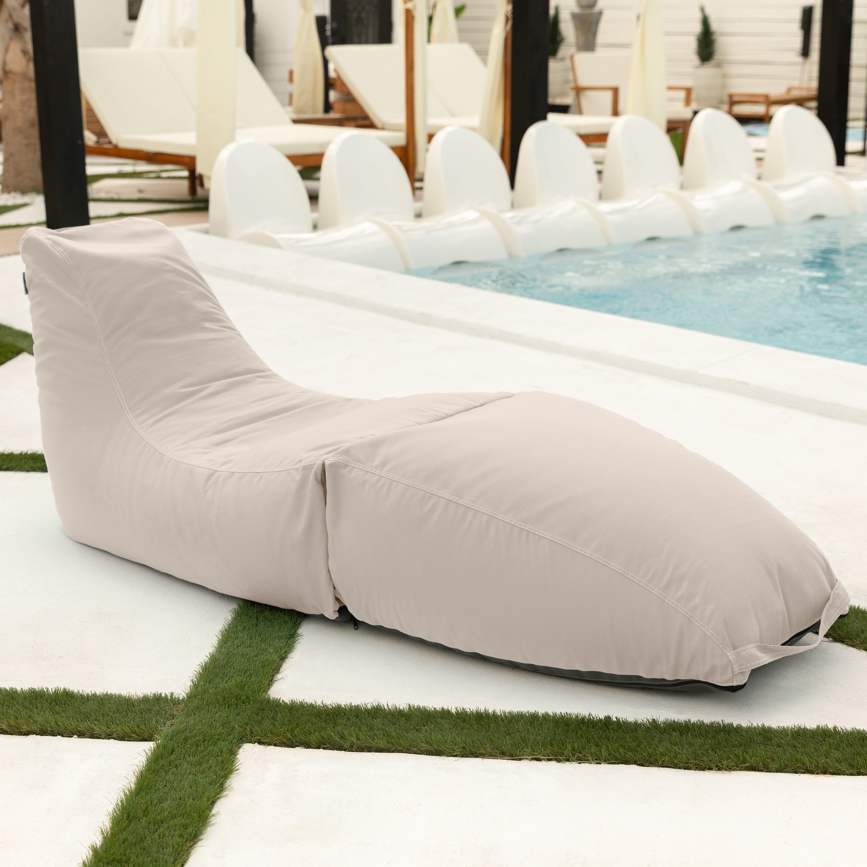 Jaxx Prado Outdoor Chaise Lounge, Pearl
