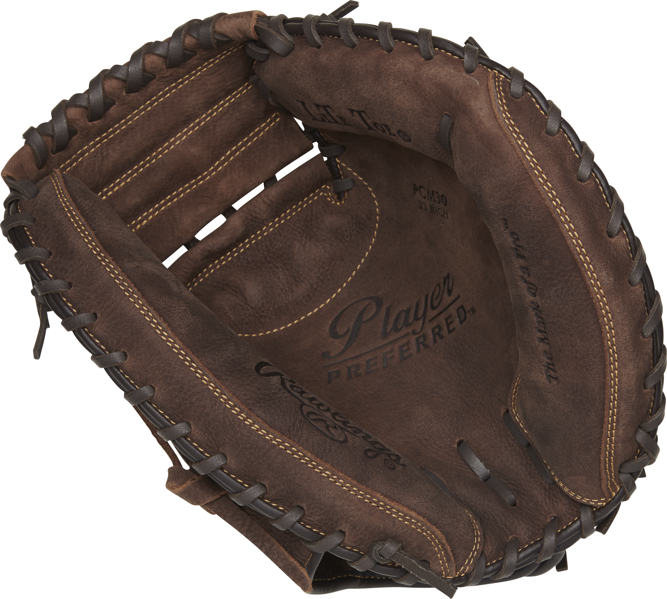 Rawlings Player Preferred Adult Series Catchers Mitt  33-Inch Baseball Glove - Right Hand Thrower - Dark Brown
