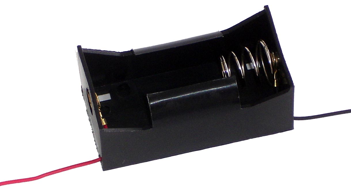 D Cell Battery Holder With Leads