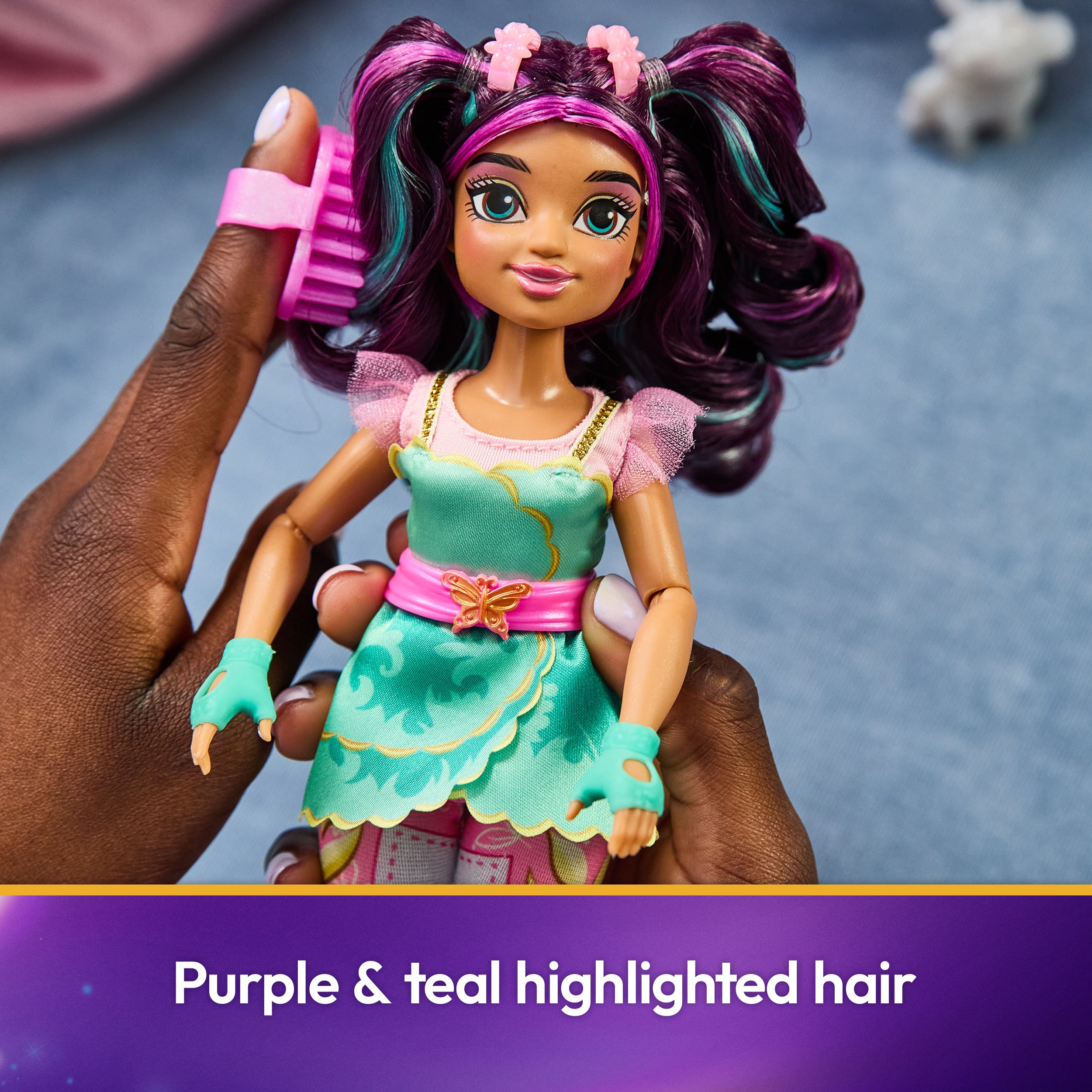 Unicorn Academy, Power of Friendship Ava Doll with Plushie Figure & 7 Fashion Accessories, 9.5”, Dolls & Unicorn Toys for Girls Ages 4 and up
