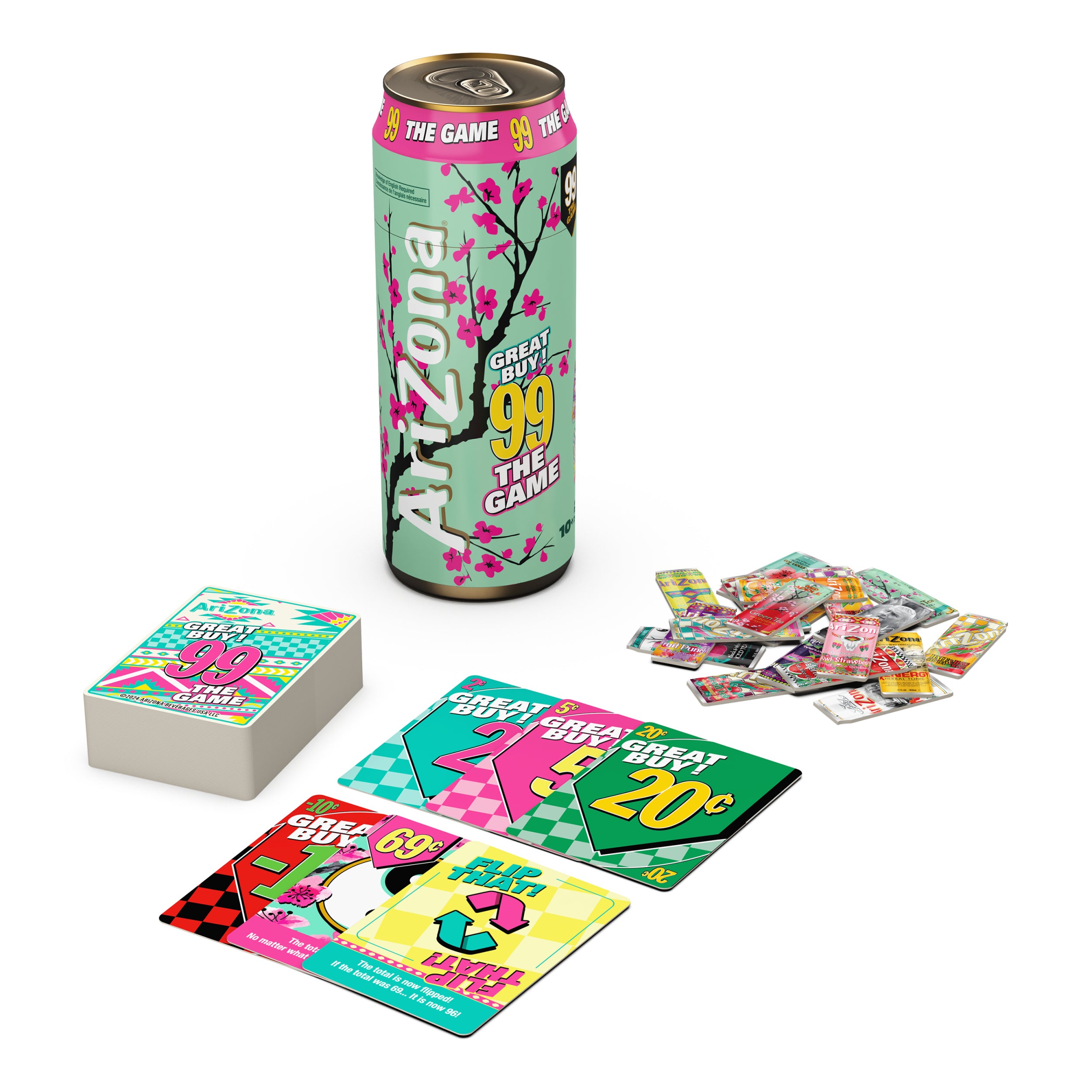 Spin Master Games, Arizona 99: The Game – The Official AriZona Iced Tea Party Game, Card Games for Family Game Night, 2-10 Players, Ages 10 and up