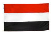 Yemen Flag 5x8 ft. Nylon SolarGuard Nyl-Glo 100% Made in USA to Official United Nations Design Specifications.