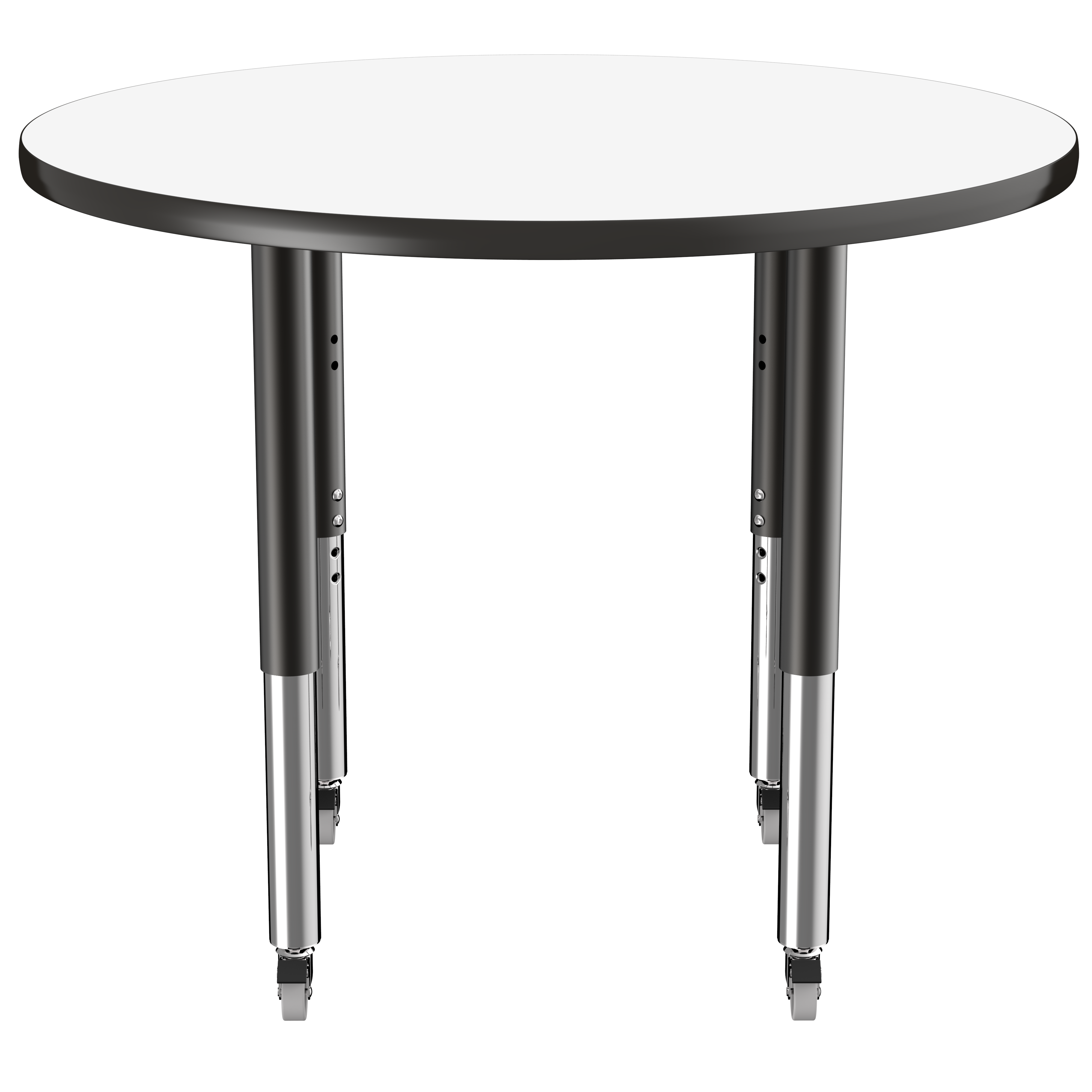 36" Round Dry-Erase Activity Table with Adjustable Super Legs - Whiteboard/Black