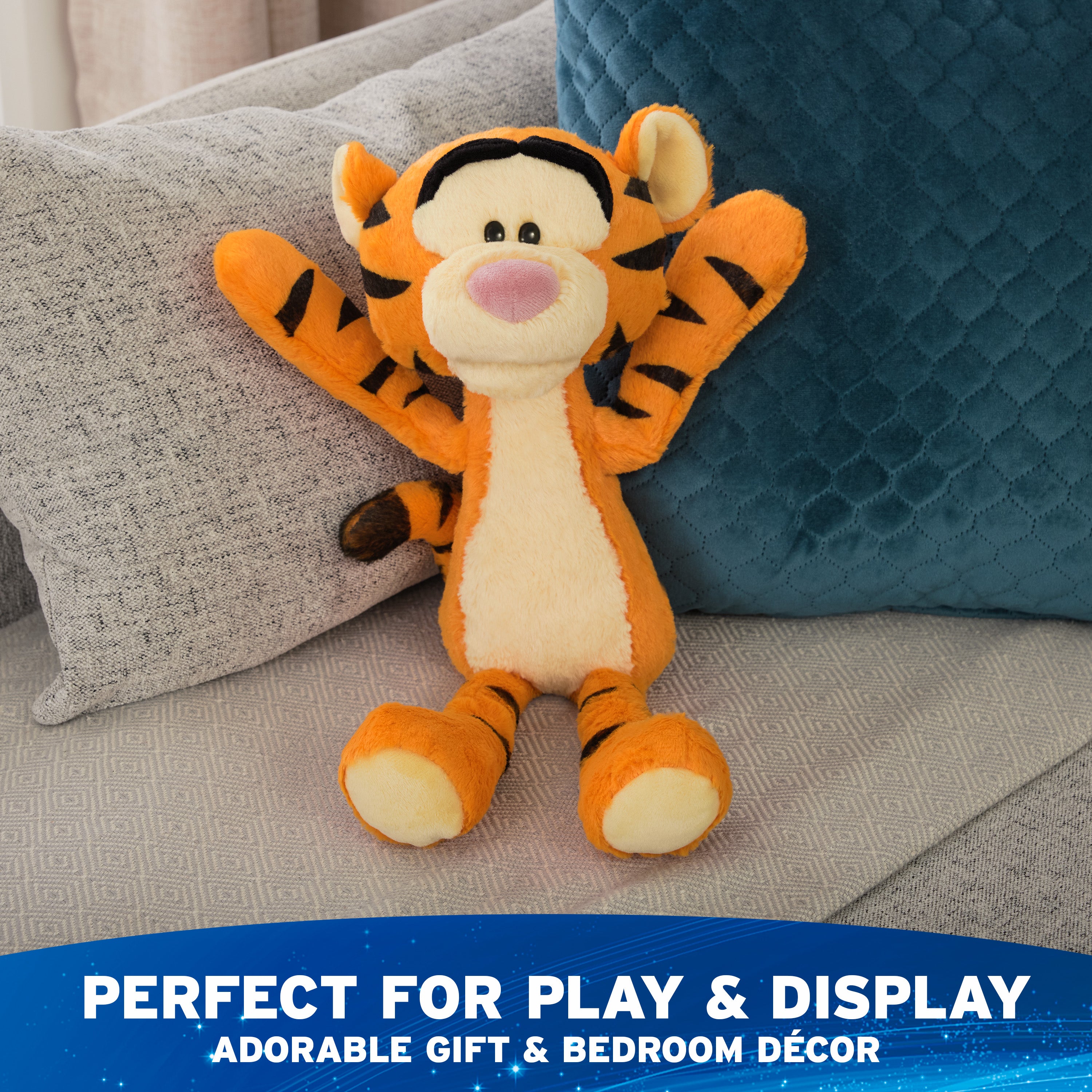 GUND Disney Official Tigger Toothpick Plush, Winnie the Pooh, Tigger Stuffed Animal for Ages 1 and Up, Orange, 15”