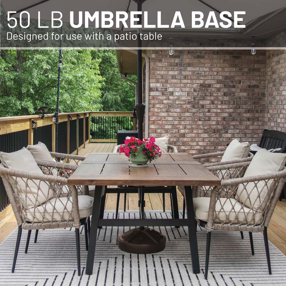Umbrella Base (Bronze) Filled to Approx. 50 lb.