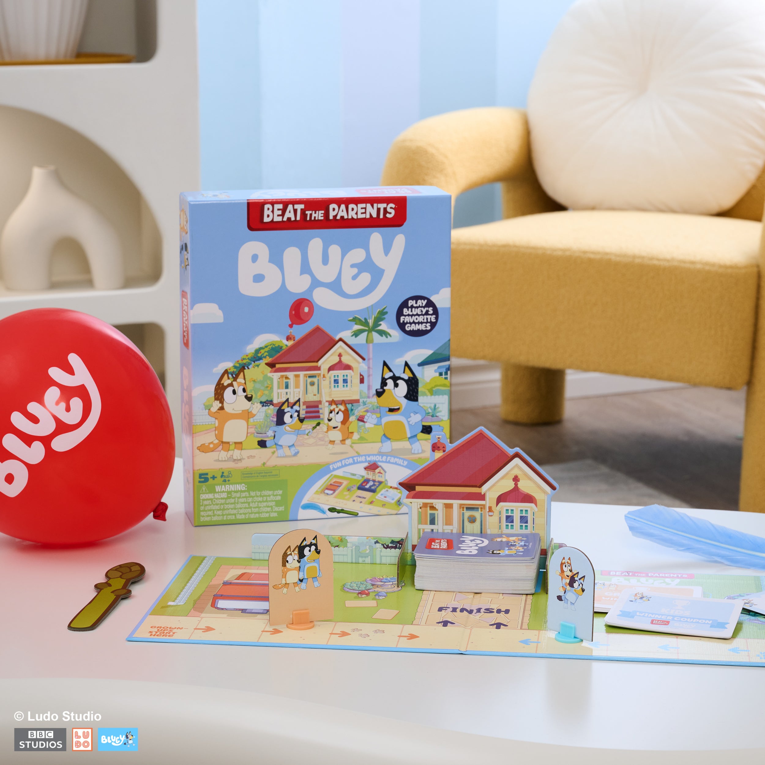 Spin Master Games, Bluey Beat the Parents, Head-to-Head Trivia & Fun Family Game Night Challenges, Easy Play, Bluey Toys, Kids & Family, 2-6 Players, for Ages 5 & Up