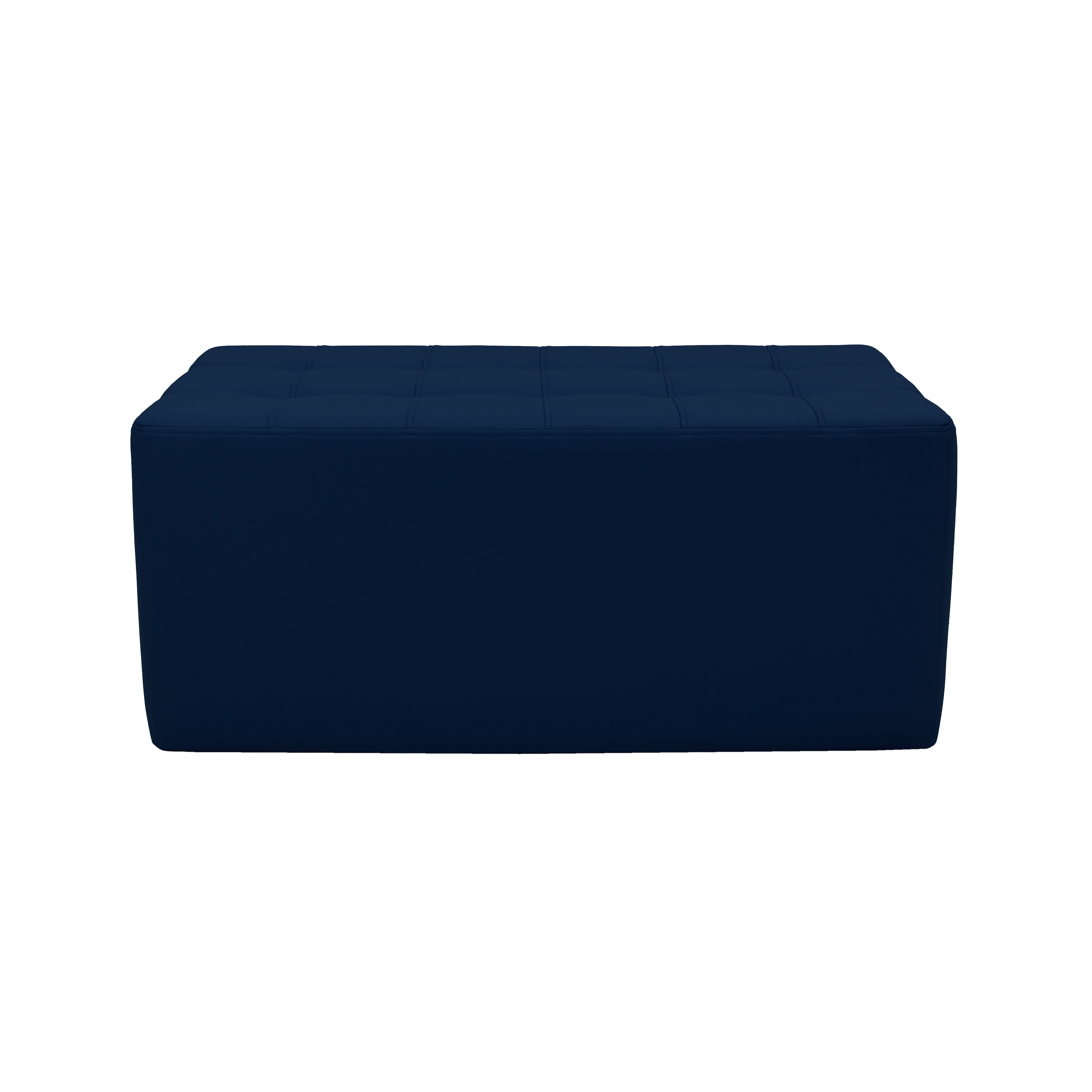 Tufted Rectangle Ottoman 16" Height - Navy