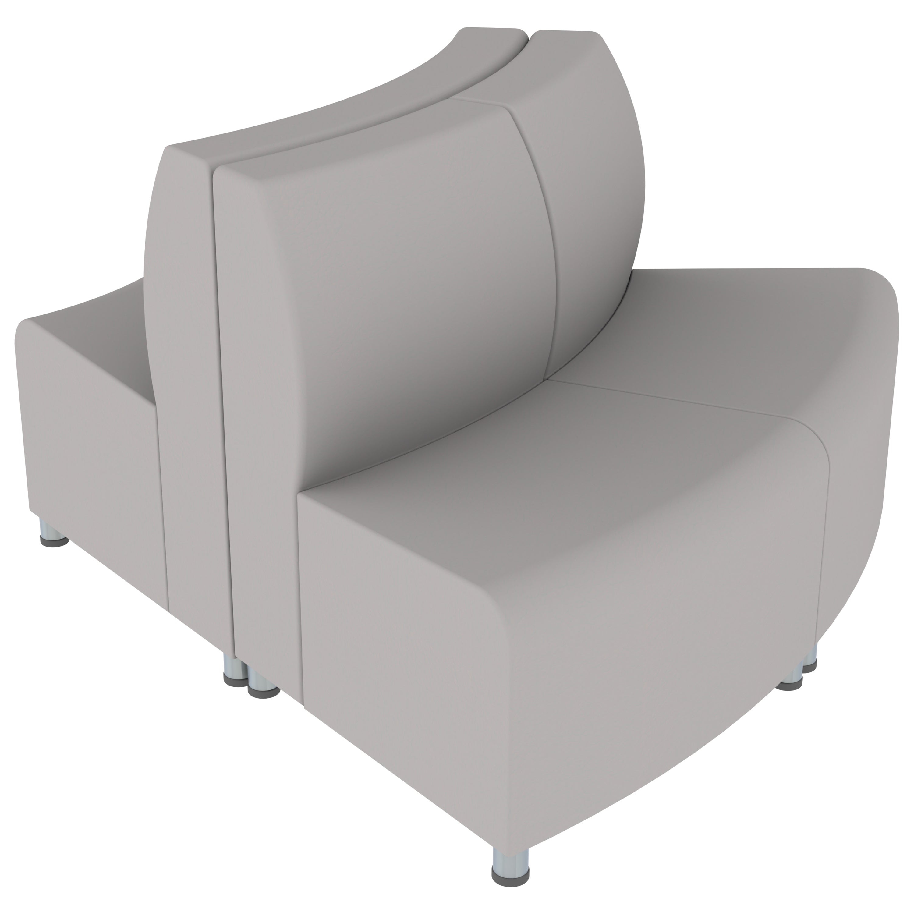 Pro Series Connect Edged Ripplet Seating, 3-Piece Set - Gray
