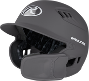 Rawlings R16 Matte Junior 1-Tone Baseball Helmet With Reversible Extension - Graphite