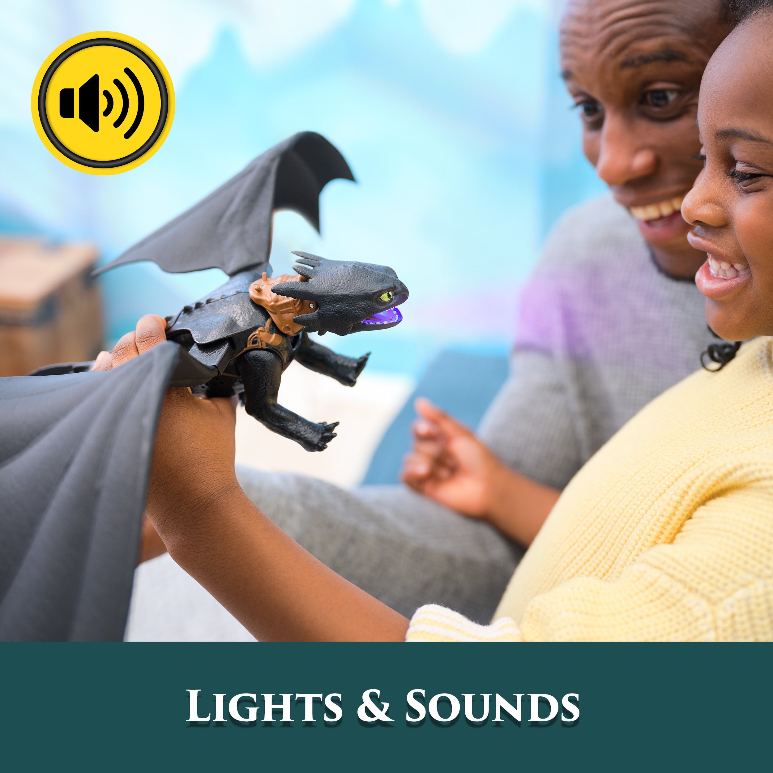 Dreamworks Dragons, How to Train Your Dragon, Ultimate Plasma Blast Toothless, 25” Wings with Lights & Sounds Action Figure, Kids Toys for Boys Ages 4 and up
