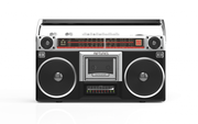 Riptunes Riptunes Radio Cassette Stereo Boombox With Bluetooth Audio - Black