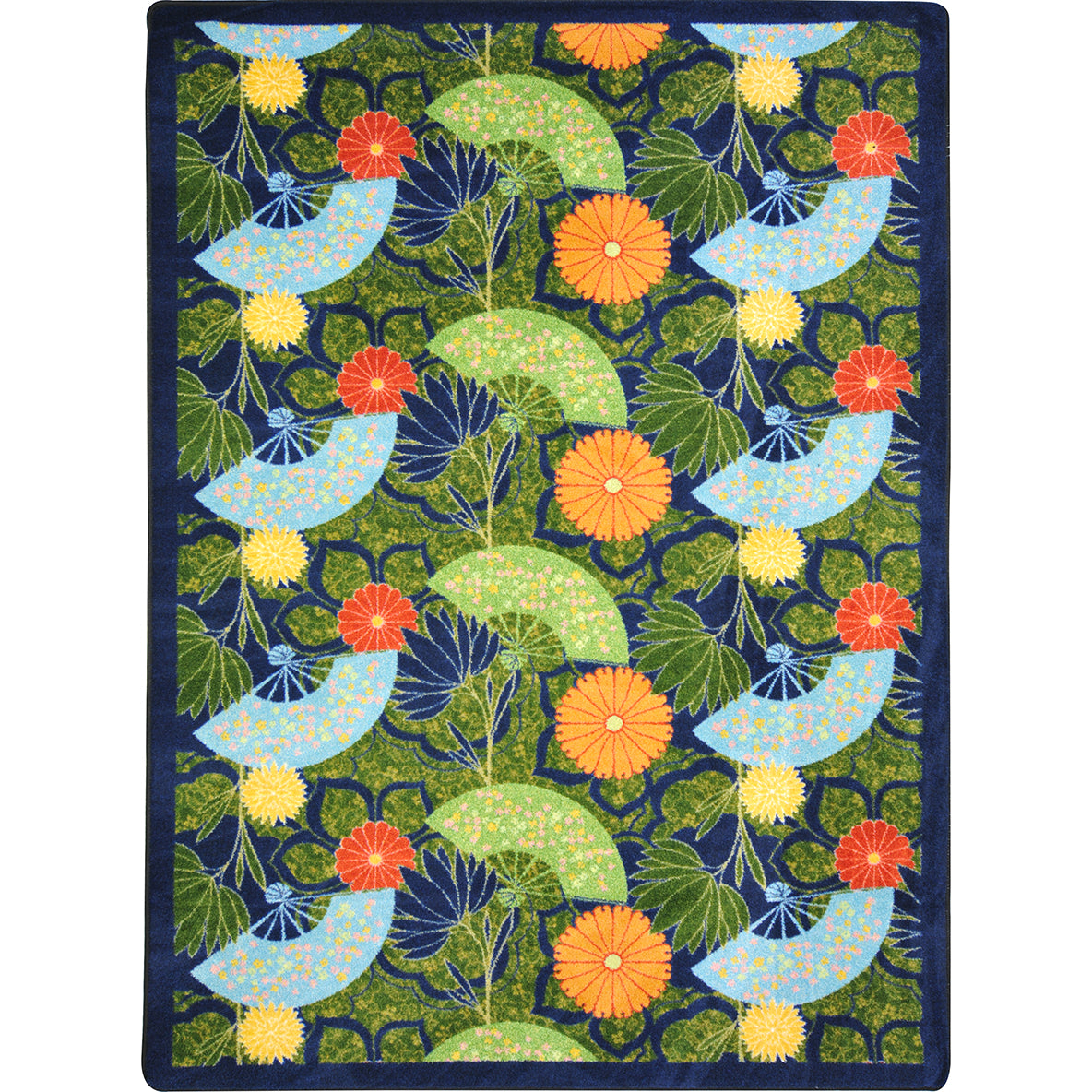 Pacific Rim 7'8" x 10'9" area rug in color Green