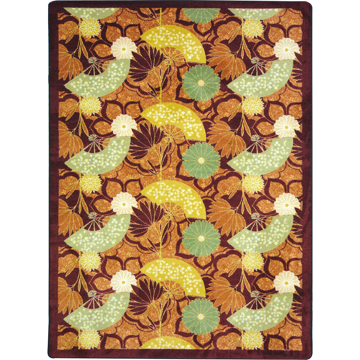 Pacific Rim 10'9" x 13'2" area rug in color Rust