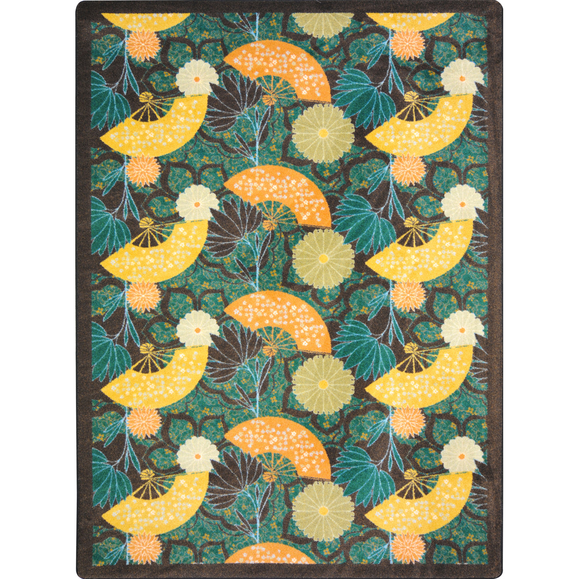 Pacific Rim 7'8" x 10'9" area rug in color Teal