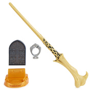 Wizarding World Harry Potter, 12-inch Magical Collector Voldemort Wand with Stand & Die-cast Icon, Magical Artifacts, Accessory for Halloween Costumes