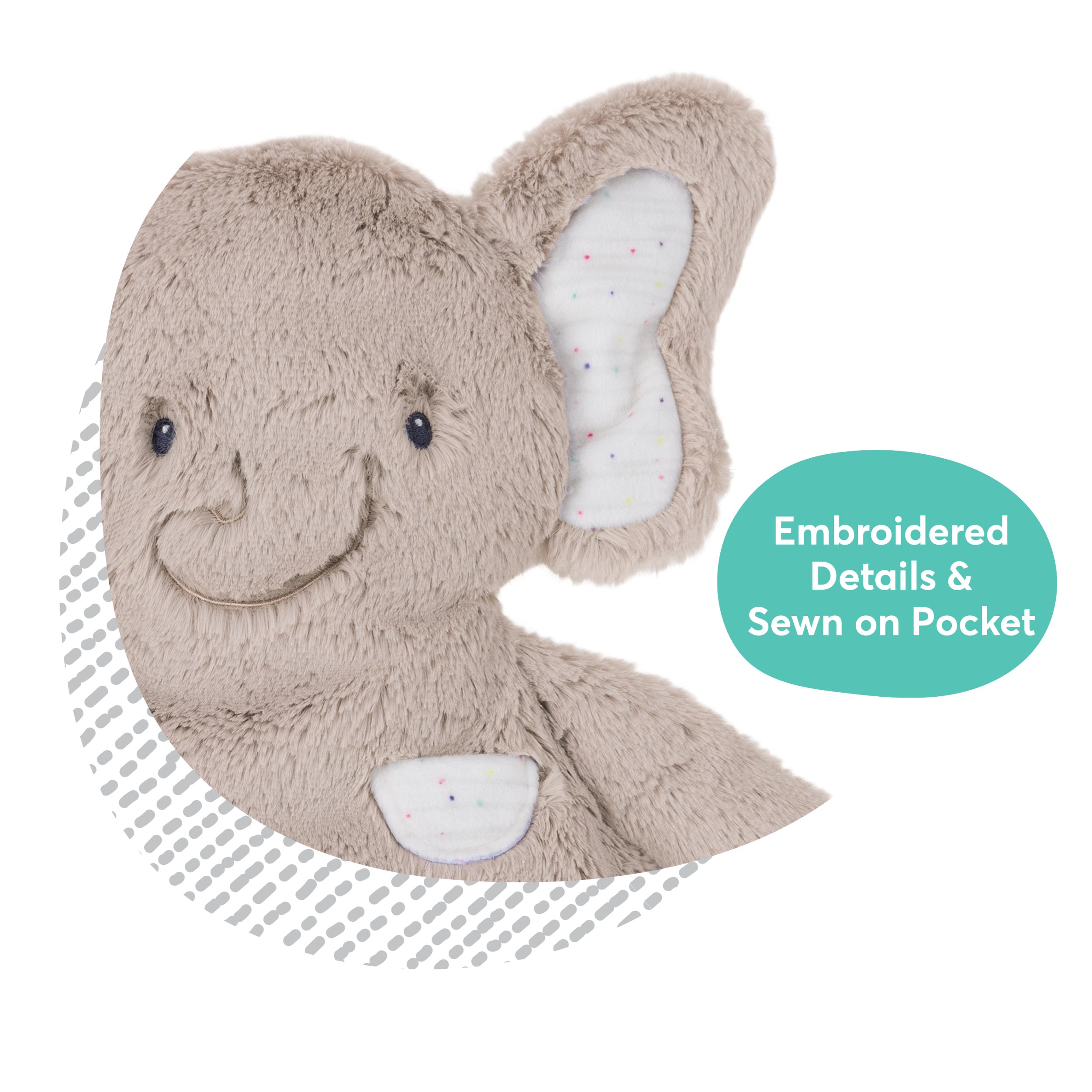 Baby GUND Oh So Snuggly Elephant Lovey, Premium Soft Plush Blanket for Babies and Newborns, Ash Grey