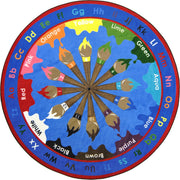 Paint & Learn 5'4" Round area rug in color Multi