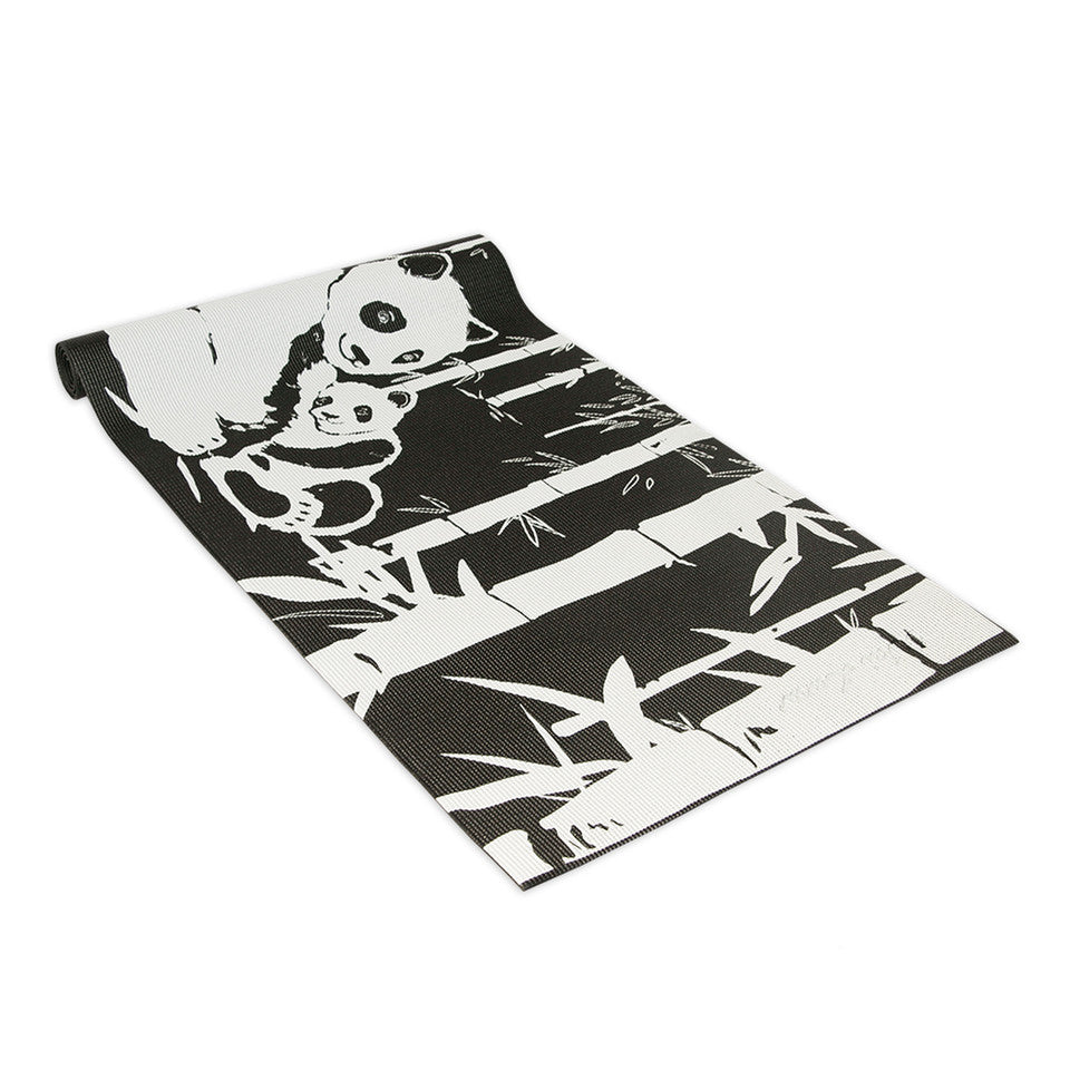 YOGI MAT™ Panda - Black -  1/8"H x 24"W x 68"L